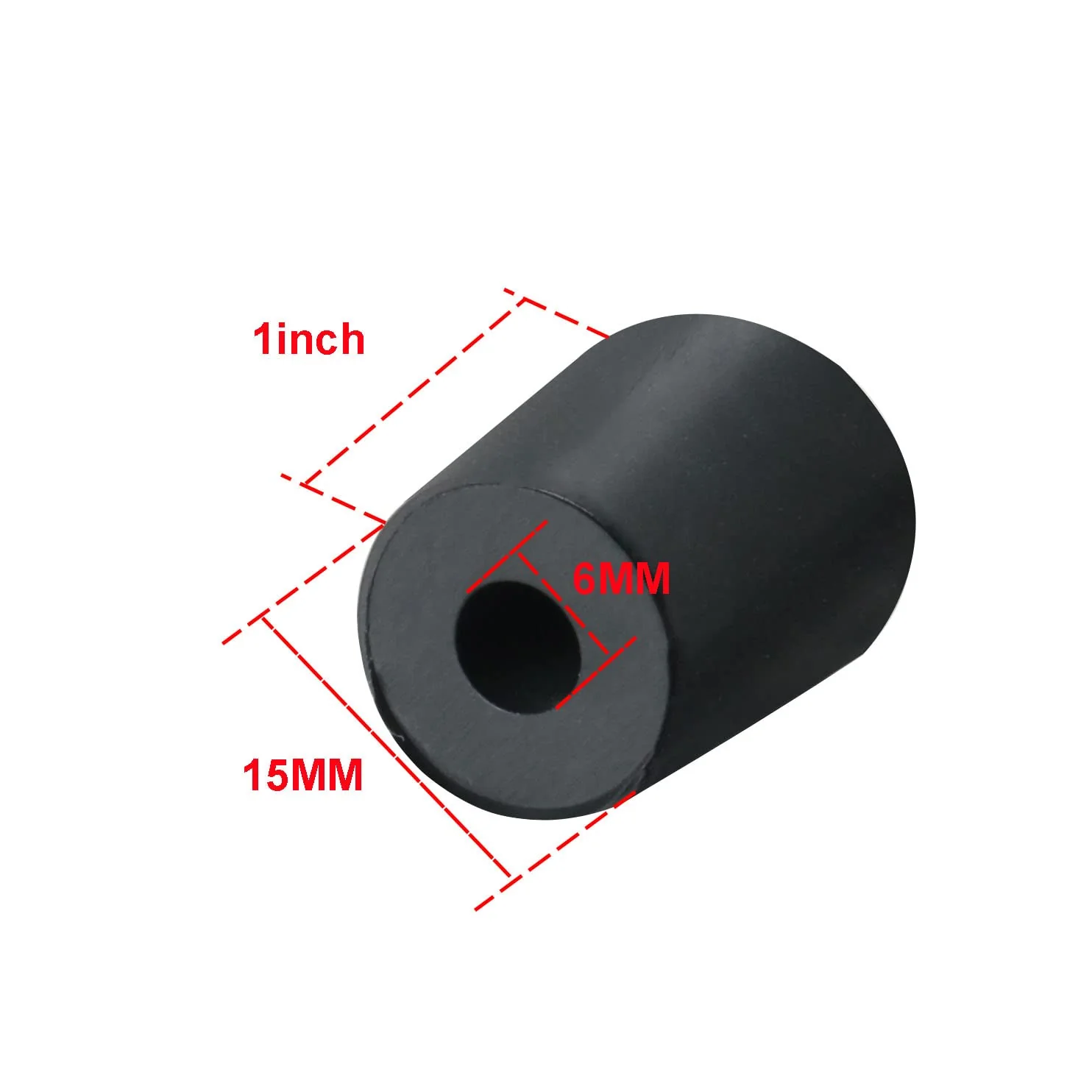 5pcs Cello Endpin Rubber Pad 6mm Black Rubber Tip for Double Bass - Image 3