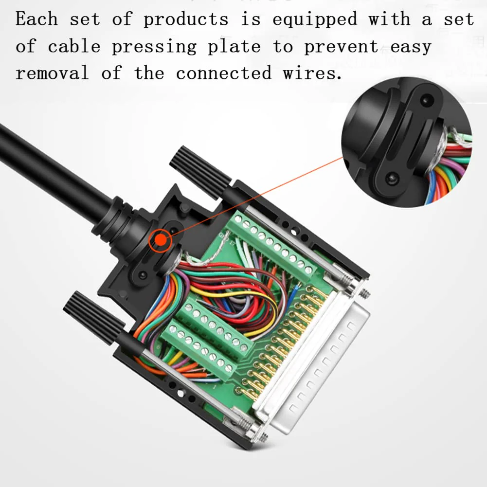 5PCS DB25 Solderless Connector, RS232 D-SUB Serial to 25-pin Port 16mm Thinner Terminal Male Adapter Breakout Board with Case Long Bolts Nuts 5PCS Male - Image 5