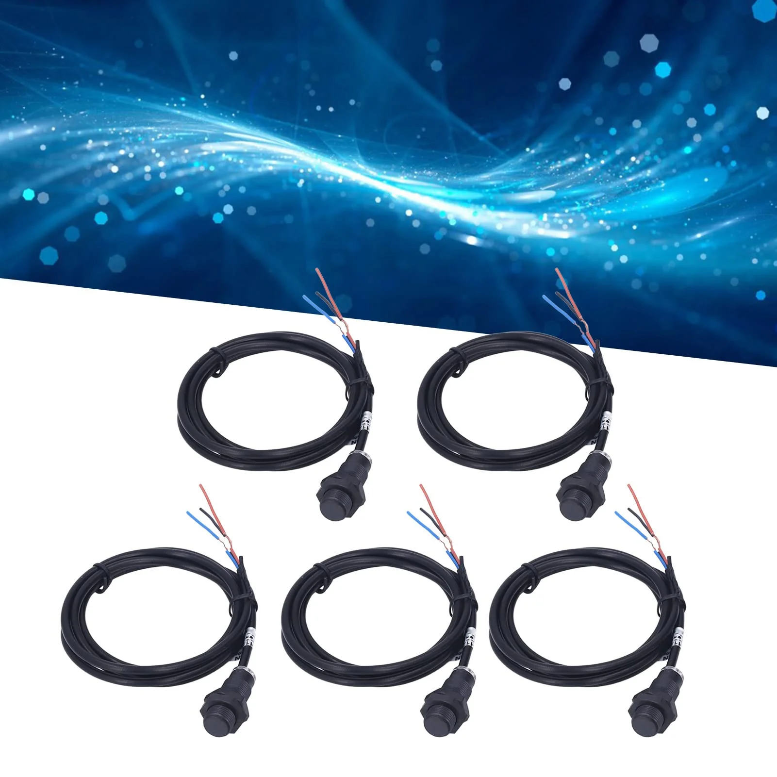 5pcs Hall Effect Sensor NPN Normally Open 10mm Sensor Hall Effect Proximity Sensor Switch DC 5-30V for Position Measurement of Pneumatics, Hydraulics, Cylinder and - Image 9