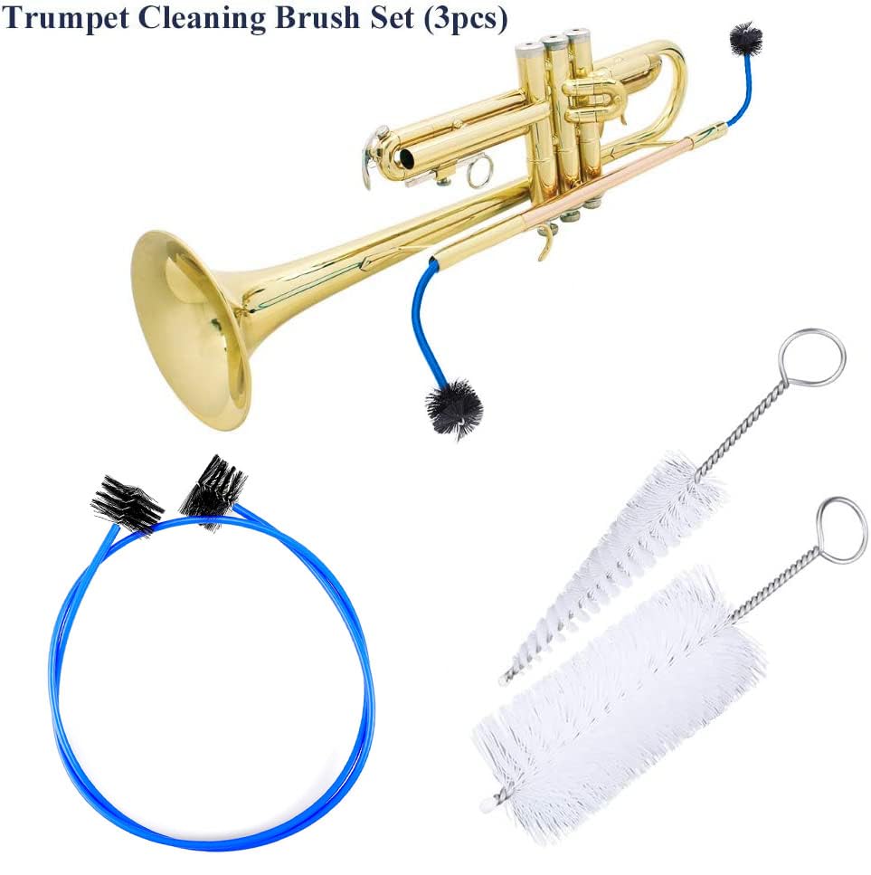 5pcs Trumpet Cleaning Care Kit Portable Trumpet Stand Holder and Mute, Mouthpiece Valve Brush, Flexible Brush Trumpet Wind Instrument Accessory - Image 7