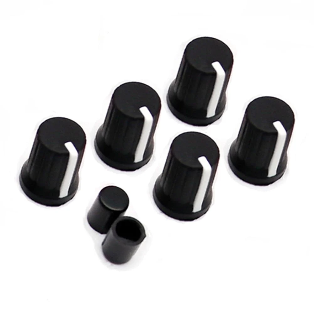 5pcs Universal EQ Rotary Knob Replacement Equalizer Potentiometer Fader Knobs Push Rod Cap for DJ Controller Mixer Console Pioneer DJM、DDJ、XDJ, Denon Numark AKAI RANE VESTAX (Black Hats) EQ knobs-5pcs black - Image 6
