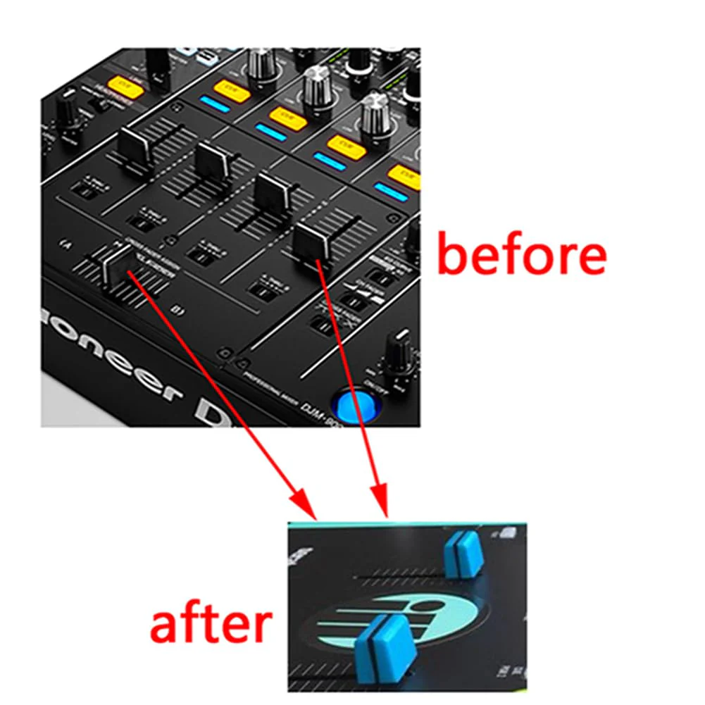 5pcs Universal Fader Knobs Replacement Fader Cap Slider for DJ Controller Mixer Console Pioneer Pioneer DJM、DDJ、XDJ, Denon Numark AKAI RANE VESTAX (Universal Black Hats) universal fader caps-5pcs black - Image 2