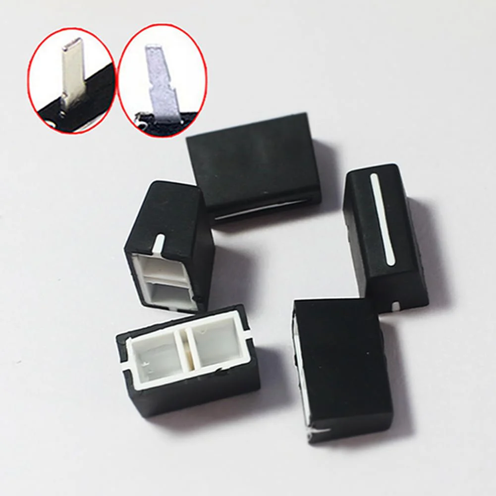 5pcs Universal Fader Knobs Replacement Fader Cap Slider for DJ Controller Mixer Console Pioneer Pioneer DJM、DDJ、XDJ, Denon Numark AKAI RANE VESTAX (Universal Black Hats) universal fader caps-5pcs black - Image 4
