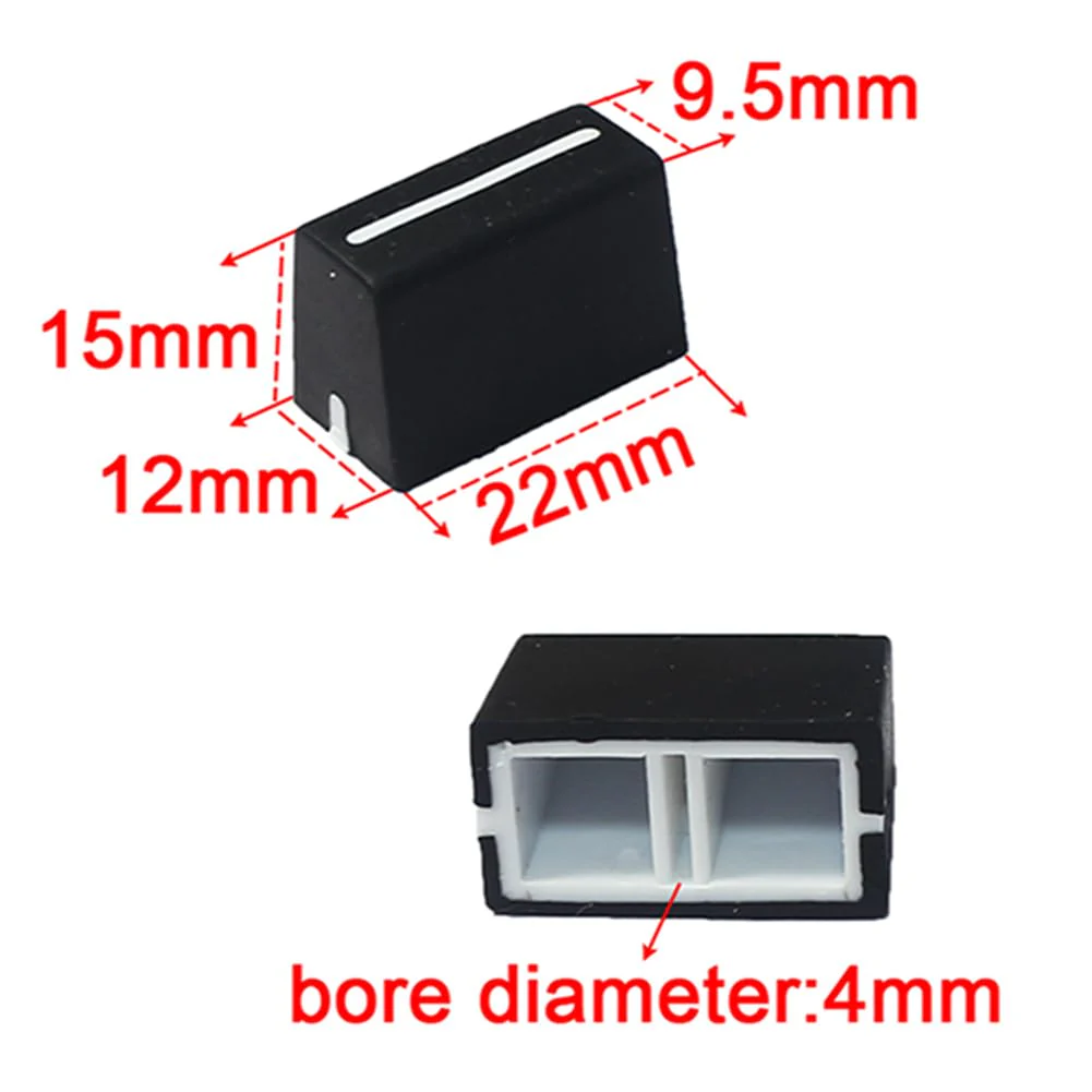 5pcs Universal Fader Knobs Replacement Fader Cap Slider for DJ Controller Mixer Console Pioneer Pioneer DJM、DDJ、XDJ, Denon Numark AKAI RANE VESTAX (Universal Black Hats) universal fader caps-5pcs black - Image 5