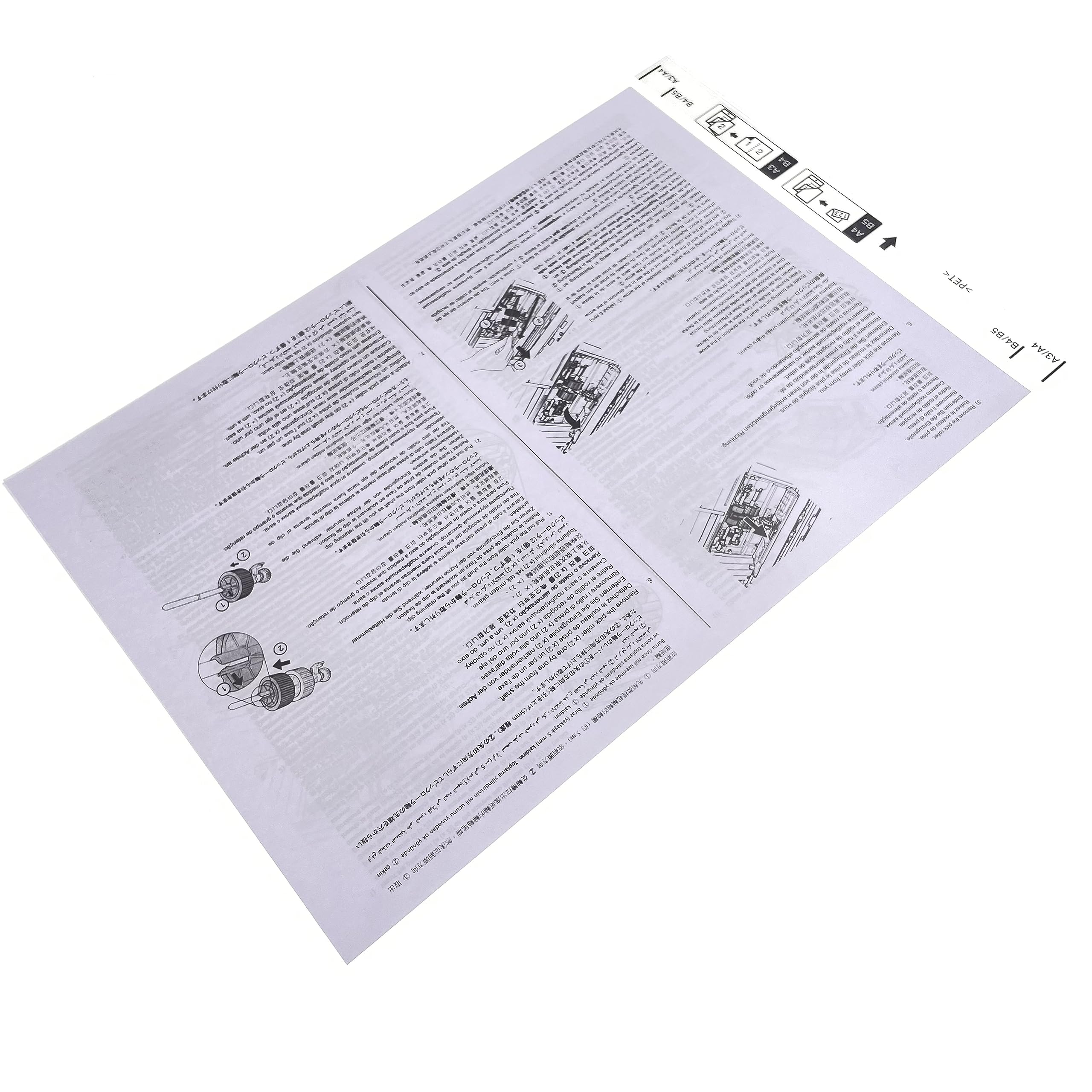 5pcs X B12B819051 Carrier Sheet B12B813431 4T8624 Sheets Compatible with Epson A4 Scanner Scan A3 B4 Odd-Sized Wrinkled Flimsy Folded Receipt Newspaper Magazine Clipping Torn Fragile Paper - Image 5