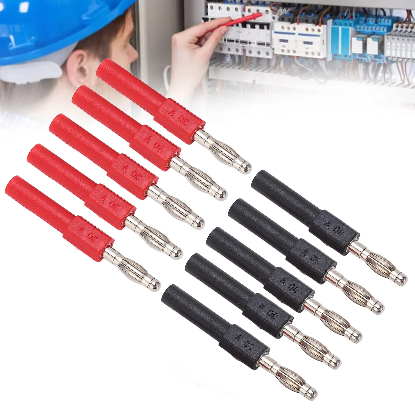 5Set J.20012 Banana Plug Plug, 4mm Male to 2mm Female Multimeter Banana Plug Adapter for Multimeter Test Leads, Probes - Image 2