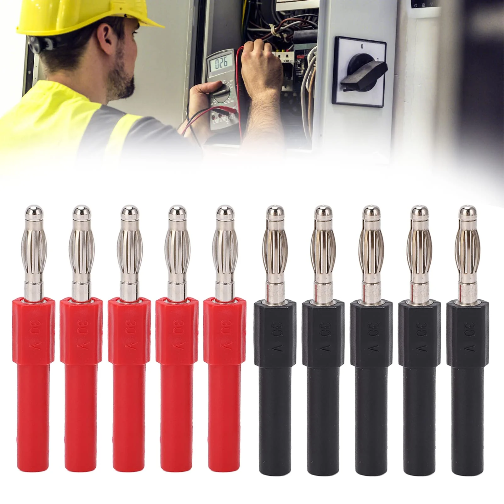 5Set J.20012 Banana Plug Plug, 4mm Male to 2mm Female Multimeter Banana Plug Adapter for Multimeter Test Leads, Probes - Image 4
