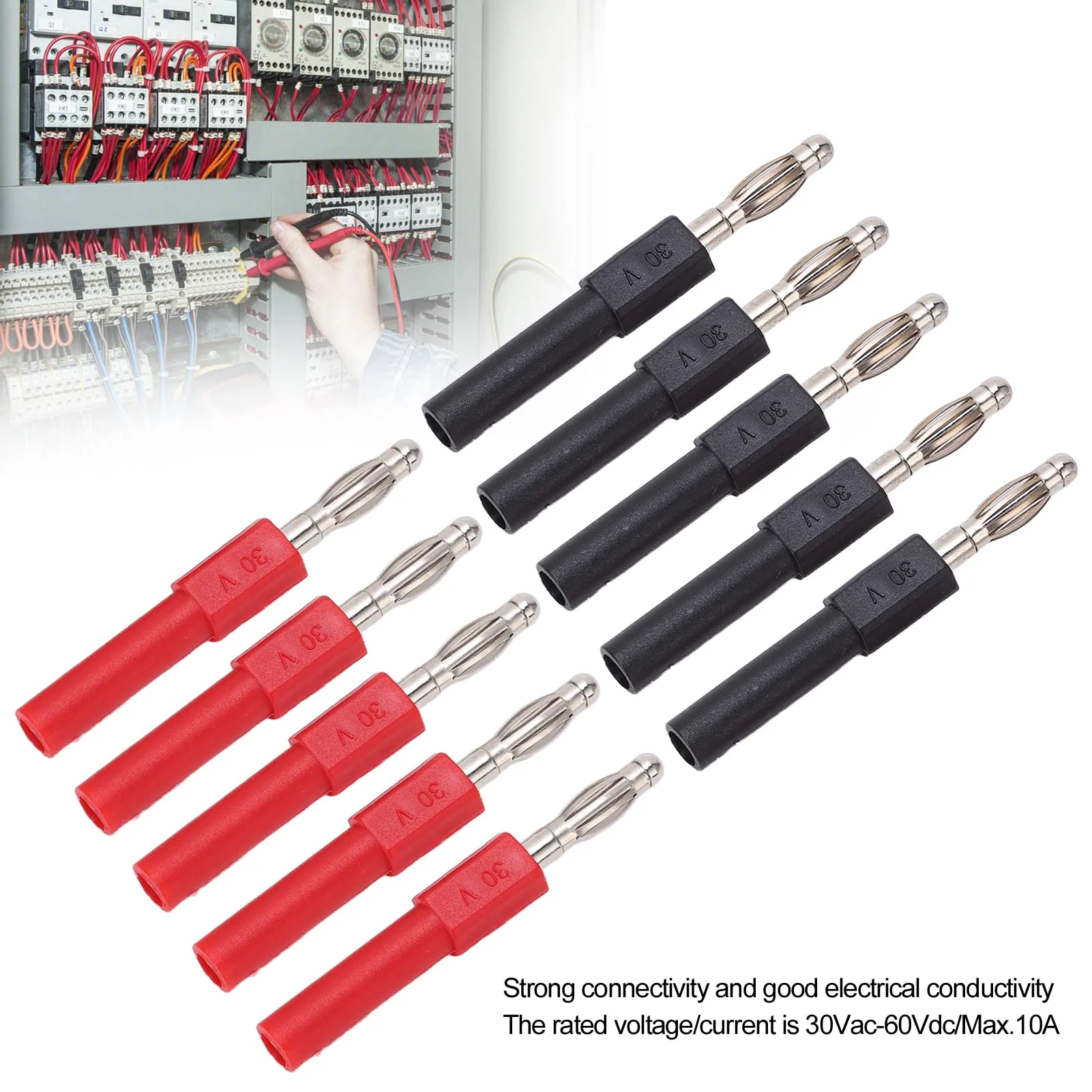 5Set J.20012 Banana Plug Plug, 4mm Male to 2mm Female Multimeter Banana Plug Adapter for Multimeter Test Leads, Probes - Image 5
