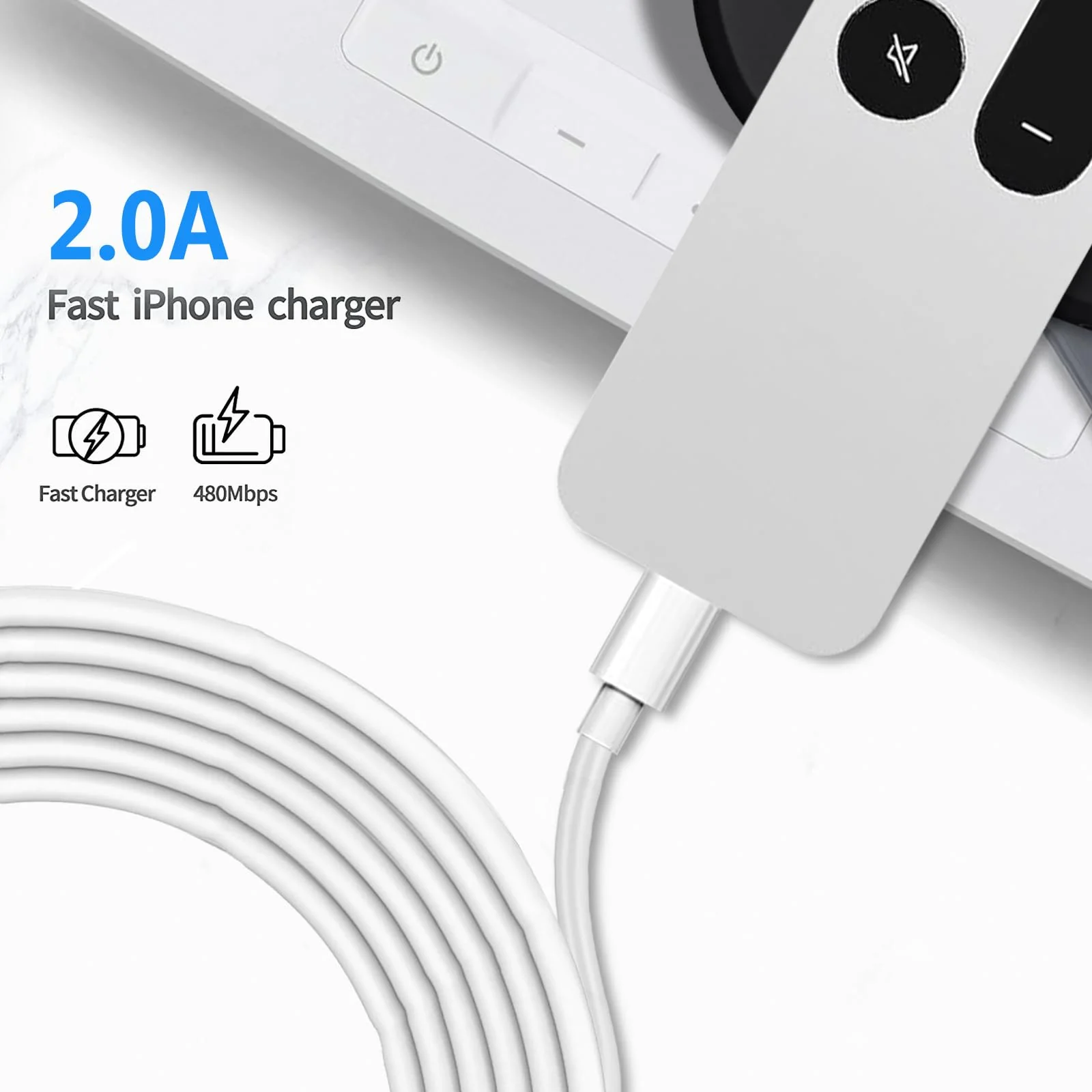 5V 2A Wall Charger Adapter for AirPods 4 4th Generation,AirPods Max 2024 Headphone,AirPods Pro 2/2nd 2023 Earbuds, iPad 10th Gen, iPhone 16 15 Pro Carplay USB a to USB C Charger Charging Cord Cable 5 feet new models - Image 4