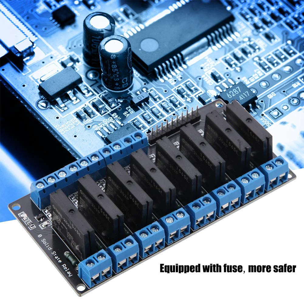 5V 8 Channel Solid State Relay Module High Level Trigger 2A with Resistive Fuse - Image 4