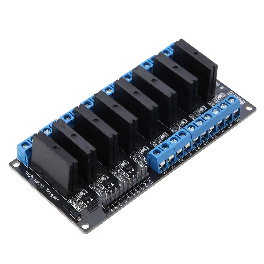 5V 8 Channel Solid State Relay Module High Level Trigger 2A with Resistive Fuse - Image 9