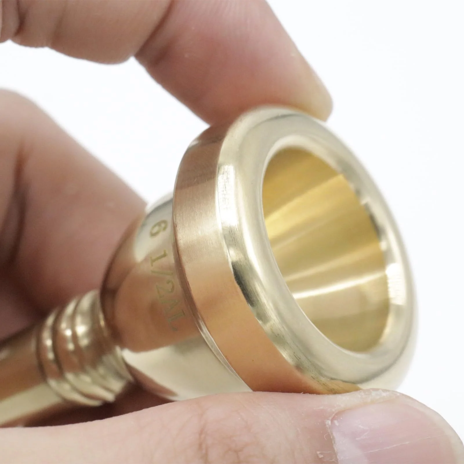 6 1/2AL Trombone Mouthpiece, Gold Plated Small Shank Mouthpiece, Euphonium Mouthpiece with Superior Sound, Excellent for Baritone and Trombone Instrument Accessories 6 1/2AL Gold - Image 4