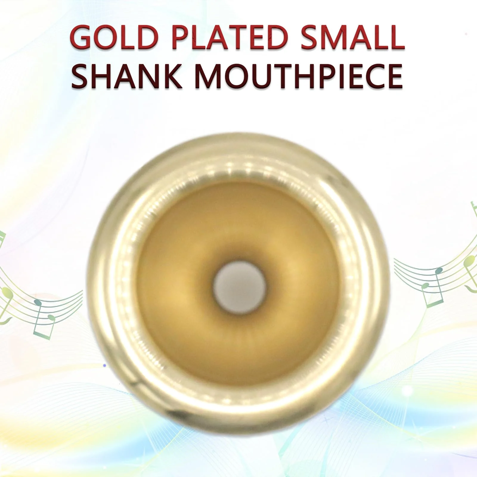 6 1/2AL Trombone Mouthpiece, Gold Plated Small Shank Mouthpiece, Euphonium Mouthpiece with Superior Sound, Excellent for Baritone and Trombone Instrument Accessories 6 1/2AL Gold - Image 6