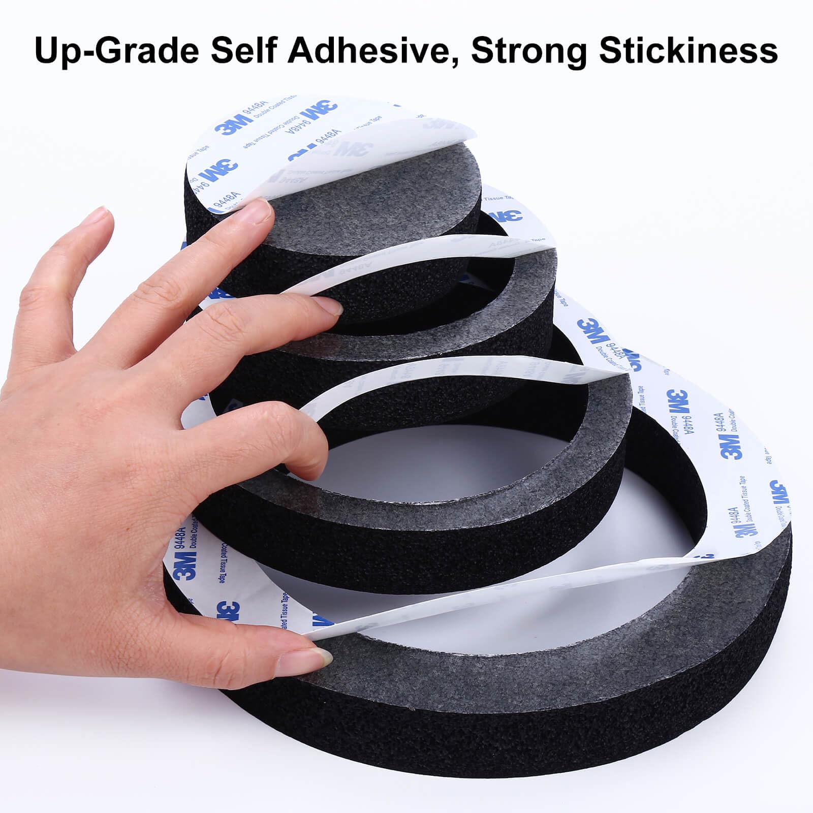 6.5" Foam Speaker Enhancer, 4PCS Self Adhesive Car Door Speaker Foam Rings, Car Door Speaker Fast Rings, 6.5" Speaker Baffle, Universal High Rebound Sponge Bass Blocker Kit for Stereo Audio Speaker - Image 5
