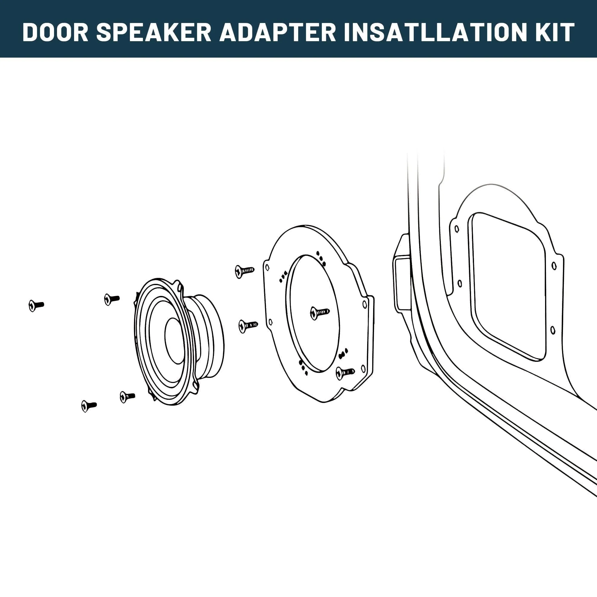 6.5 Inch Front Door Speaker Bracket Adapter Speaker Wiring Harness for Select 2018-2023 Toyota Camry/Avalon/Highlander/Sienna for Installation Aftermarket Door Speaker Spacer Ring - Image 7