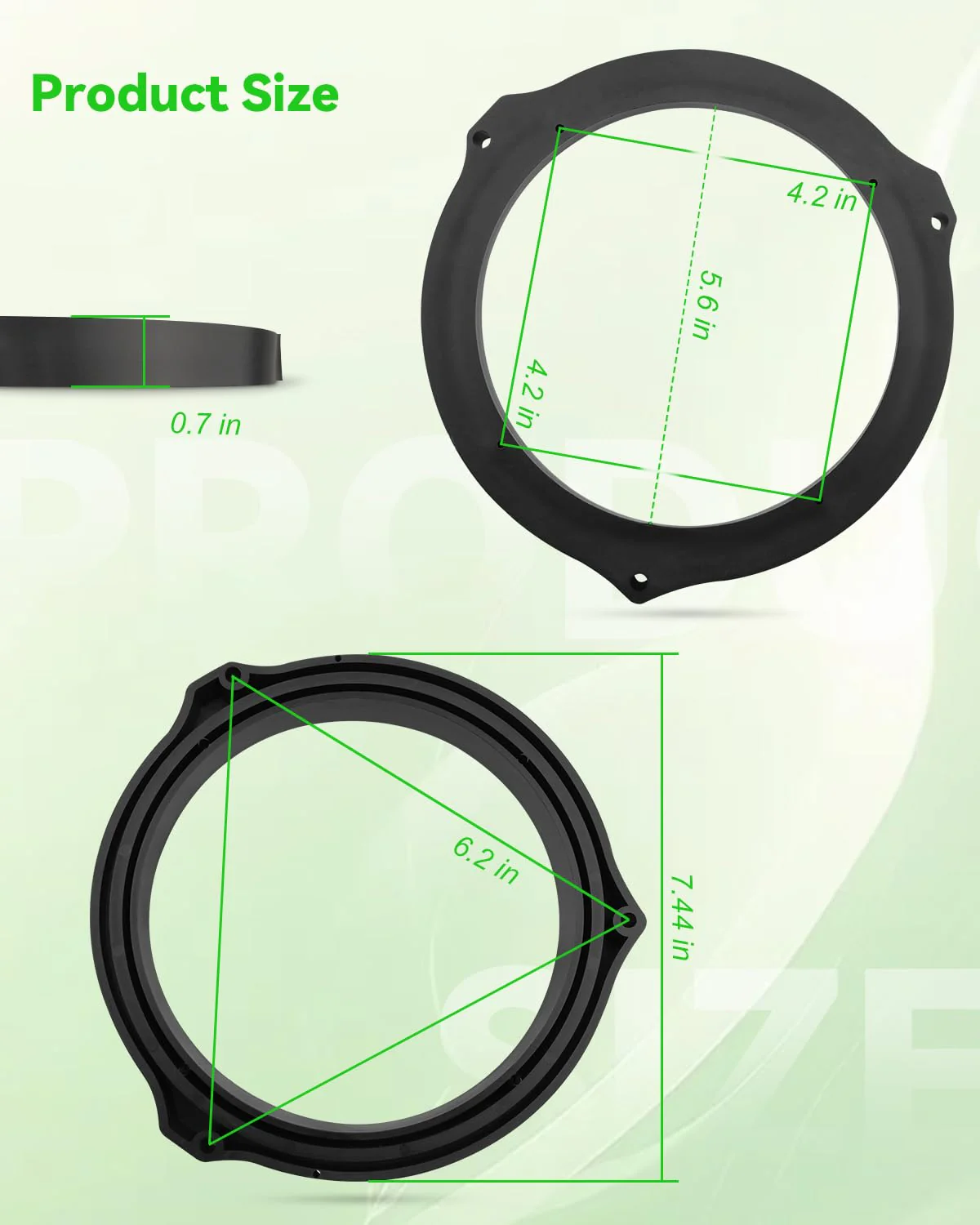 6.5 Inch Front Rear Door Speaker Adapter Fit for Ford Fusion Transit Focus Edge Fiesta Mondeo Mk4 6-1/2 Aftermarket Speaker Adapter 2PCS - Image 3