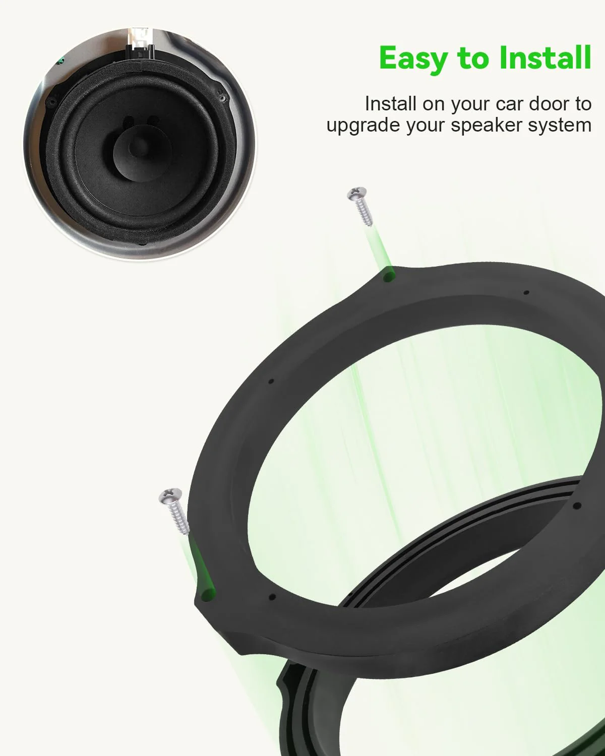 6.5 Inch Front Rear Door Speaker Adapter Fit for Ford Fusion Transit Focus Edge Fiesta Mondeo Mk4 6-1/2 Aftermarket Speaker Adapter 2PCS - Image 4