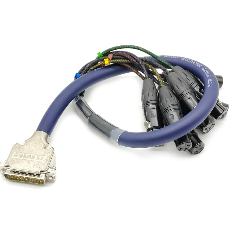6.56ft DB25 to XLR Female Snake Cable, DB25 Male to 8 Channel XLR 3Pin Female Balanced Snake Cable D-Sub SnakeCable Patch Bay Interface Modular Wire 2Meter 6.56ft - Image 9