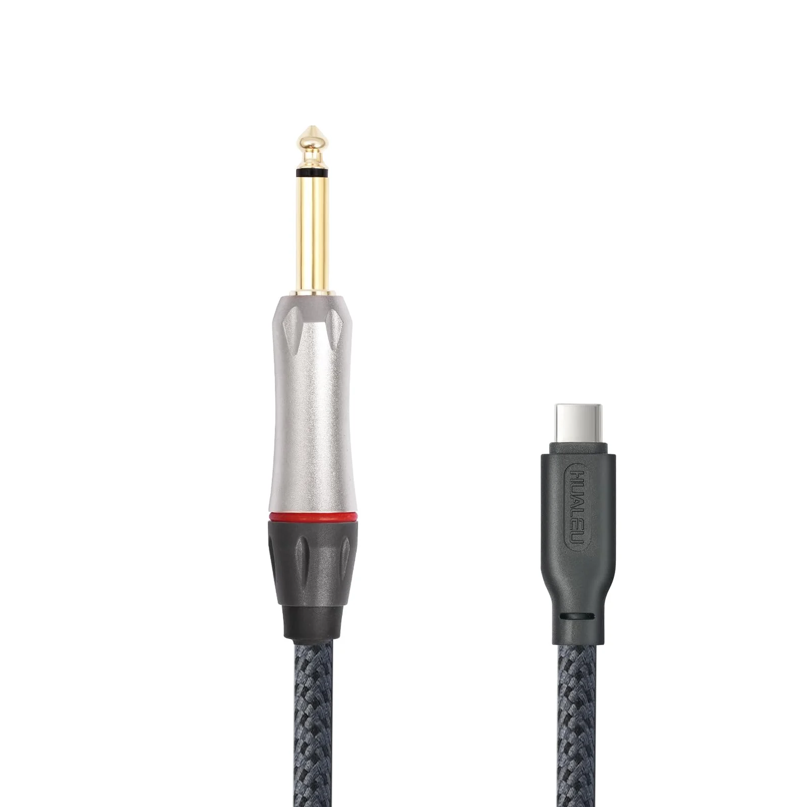 6.6Ft 1/4 to USB C Electric Guitar Recording Cable, USB C to 1/4 TS Electric bass Guitar Cable for Recording, Electric Guitar 1/4 TS 6.35 mm Male Jack to Computer, Smartphone 6.6Feet - Image 2