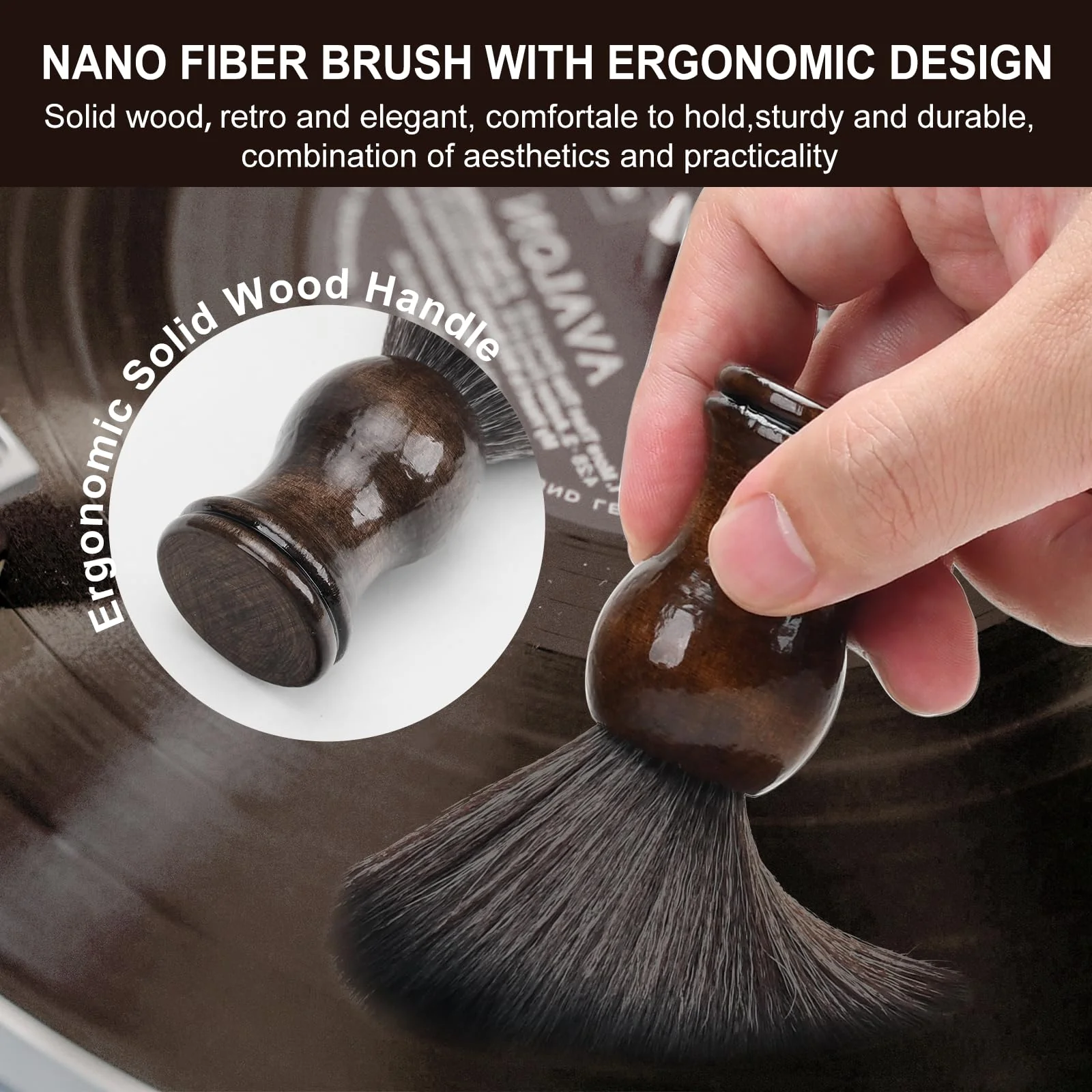 6-in-1 Vinyl Record Cleaning Kit | Vinyl Record Cleaner Kit – Includes 2in1 Velvet Microfiber Brush, Soft Antistatic Nano Fiber Brush, Cleaning Liquid, Duster & Stylus Brush, Storage Box, for Records 6PCS - Image 8