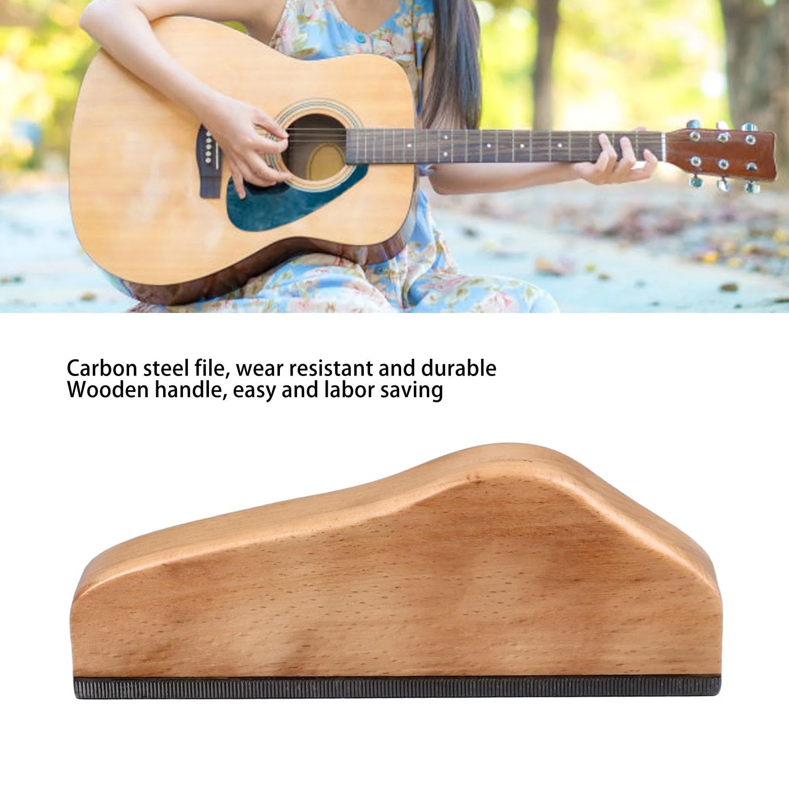 6 Inch Guitar Fret Beveling File,Guitar Fret End Bevel File Luthier Tool for Guitar Bass - Image 9