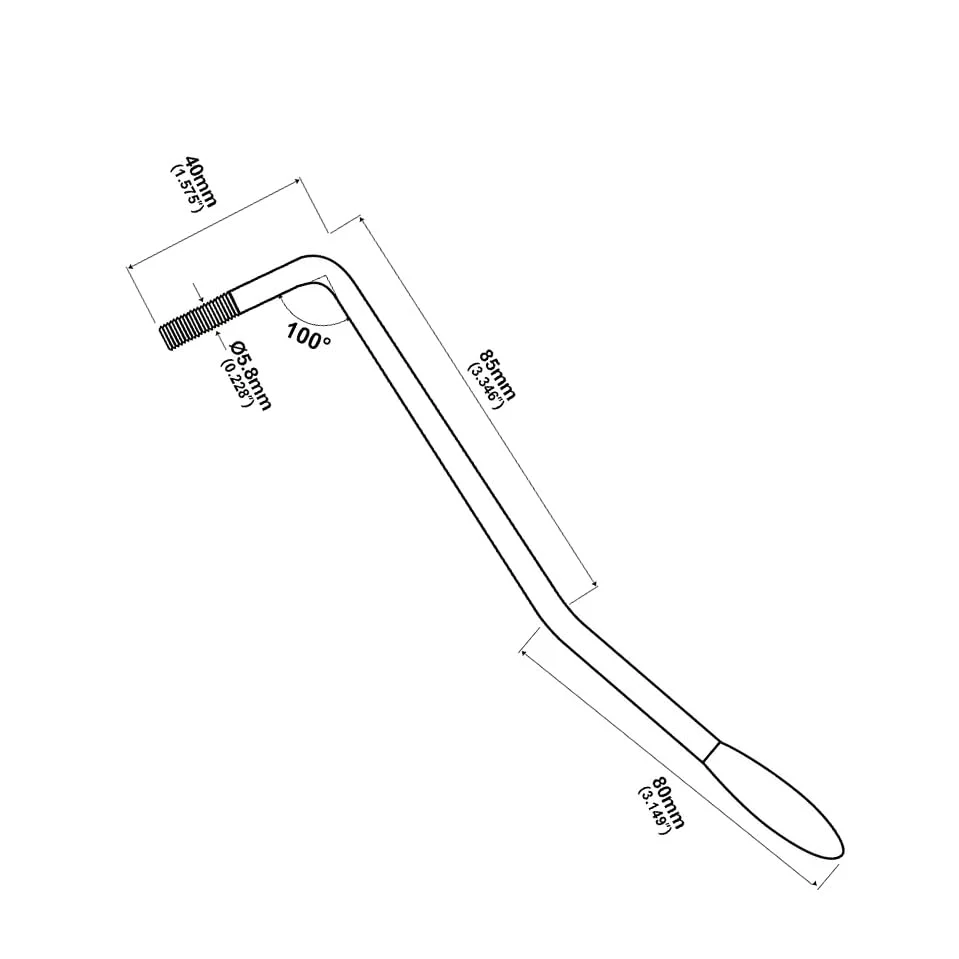 6 MM Thread Tremolo Arm Electric Guitar Tremolo Arm Thread Metal Single Tremolo Arm Whammy Bar with Tip for Stratocaster Electric Guitar Tremolo System (Chrome) Chrome - Image 2