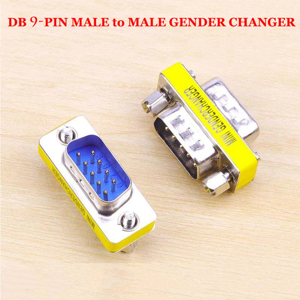 6-Pack 9Pin RS232 Serial Cable DB9 Male to Male Mini Gender Changer Adapter Coupler Connector Male to Male,6-PACK - Image 8