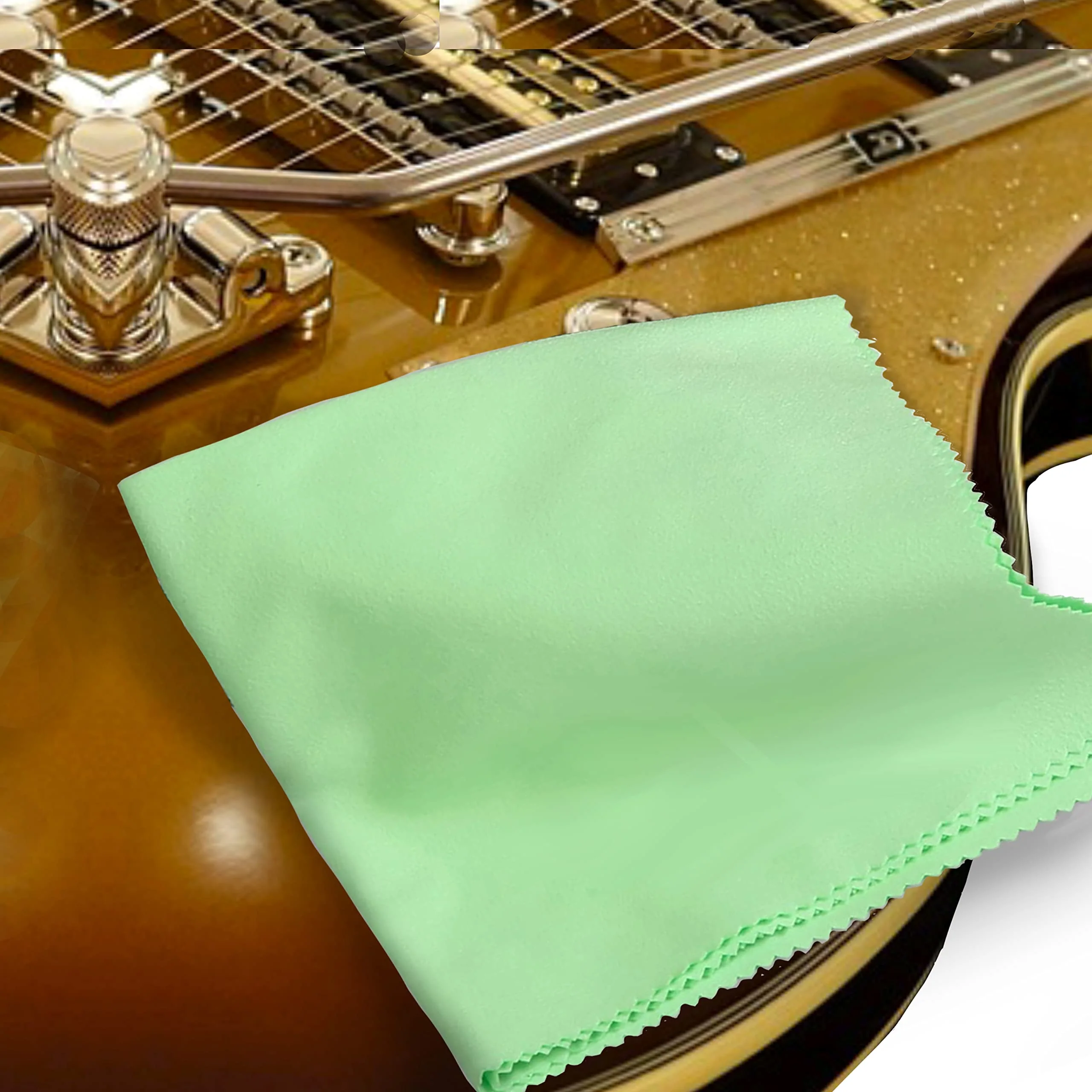 6 Pack Guitar Cloths, 12"x12" Microfiber Flute Cleaning Cloth for Musical Instruments Polishing & Cleaning Cloths for Guitar Flute Violin Piano Clarinet Trumpet Sax - Image 5