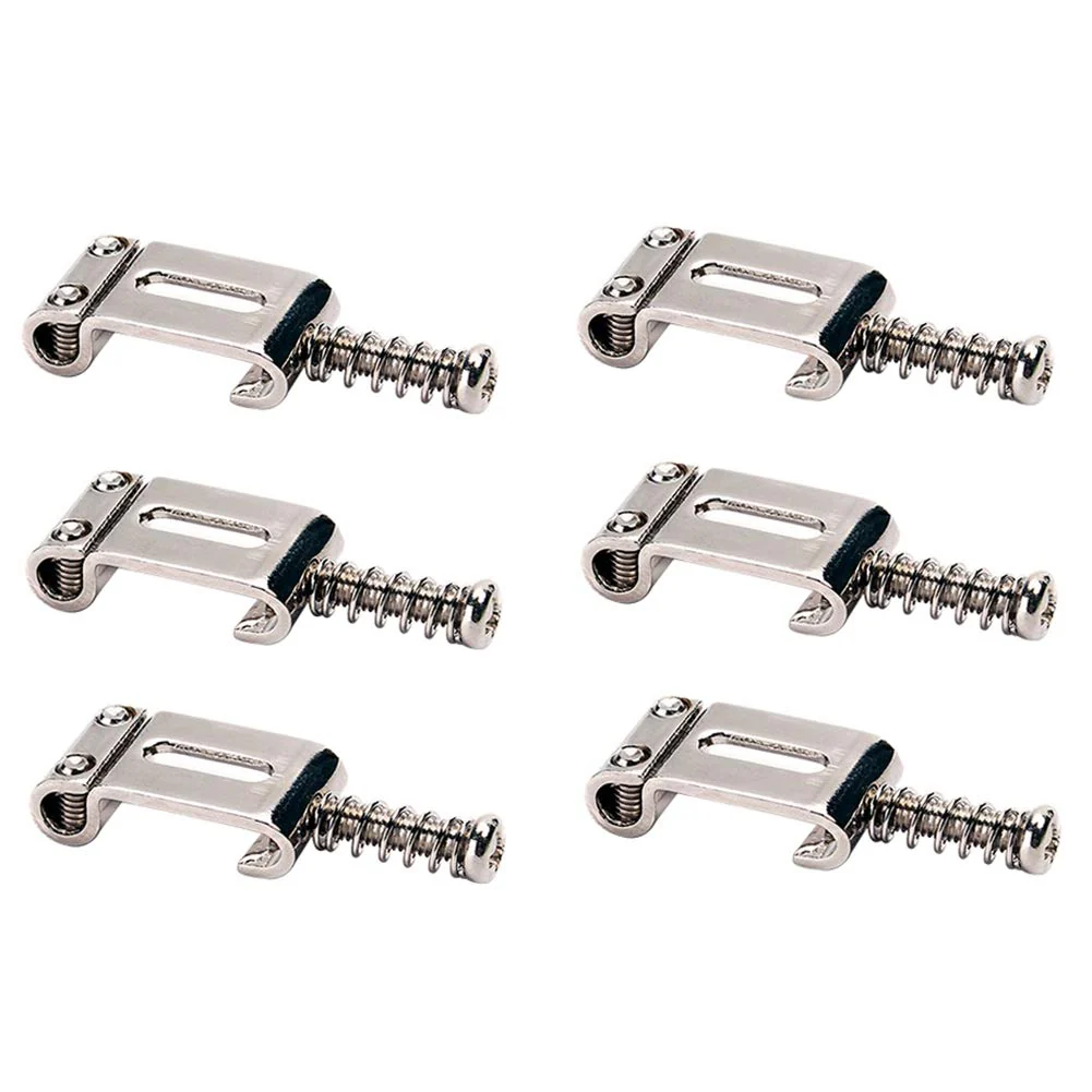 6 Pack Roller Tremolo Bridge Saddles for Strat Stratocaster and Tele Telecaster Electric Guitars, Nickel Silver - Image 6