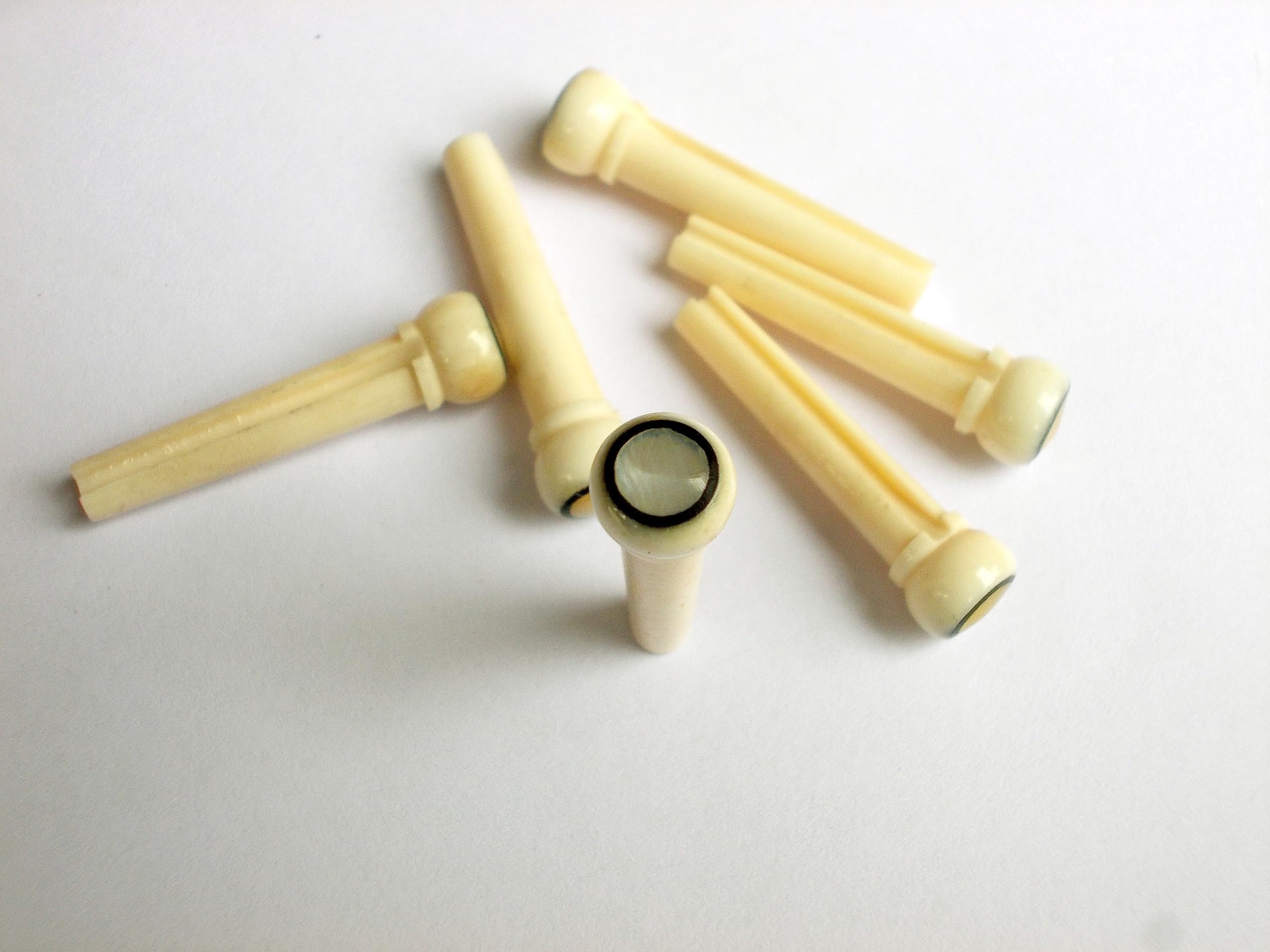 6 pcs (1 set) Real Bone Acoustic Guitar Bridge Pins High Quality - Image 3