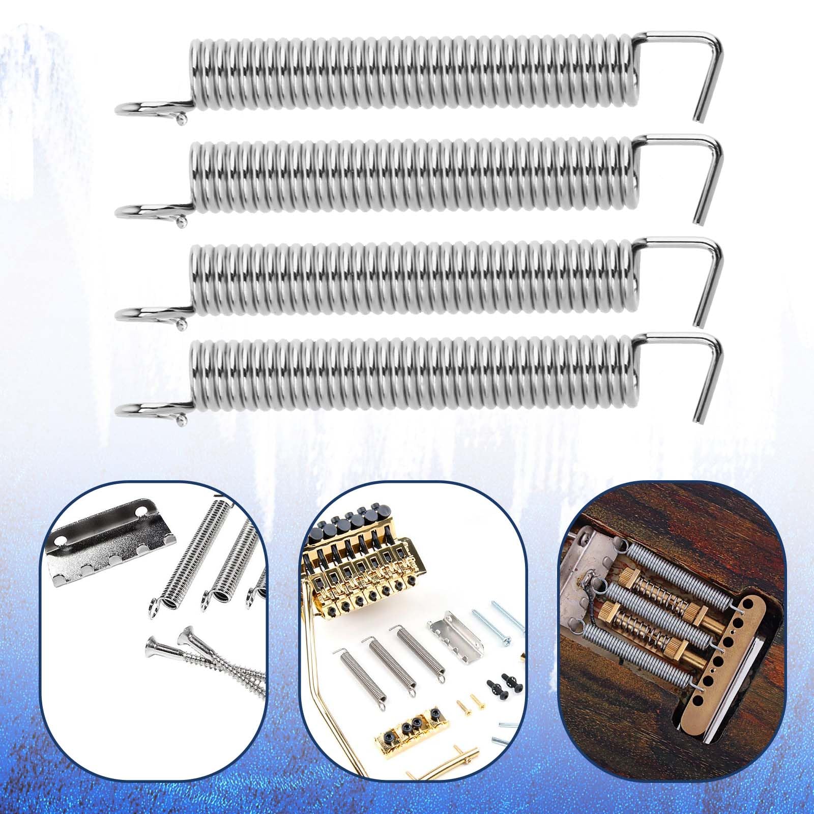 6 Pcs American Series Stratocaster Tremolo Arm Tension Springs Tremolo Arm Tension Springs Vintage Tremolo Tension Springs Electric Guitar Bridge Noiseless Tremolo Springs Guitar Parts Electric - Image 3