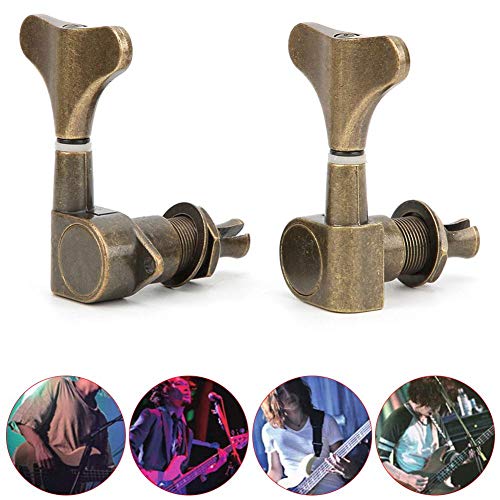 6 Pcs Electric Bass Tuning Pegs Tuning Key Tuning Pegs All Sealed Fishtail 3L+3R Instrument Accessory - Image 2