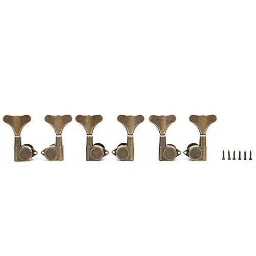6 Pcs Electric Bass Tuning Pegs Tuning Key Tuning Pegs All Sealed Fishtail 3L+3R Instrument Accessory - Image 5