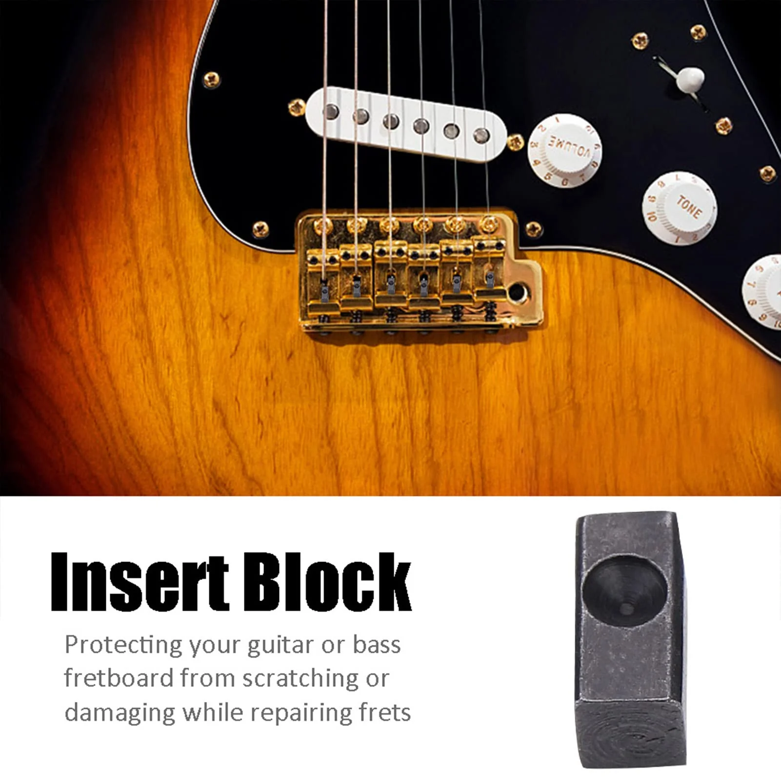 6 PCS Insert Blocks, Electric Guitar Tremolo Bridge Saddle Pro String Lock Insert Blocks for Electric Guitar Bridge Saddle Floyd Rose Block Floyd Rose Saddle Blocks - Image 6