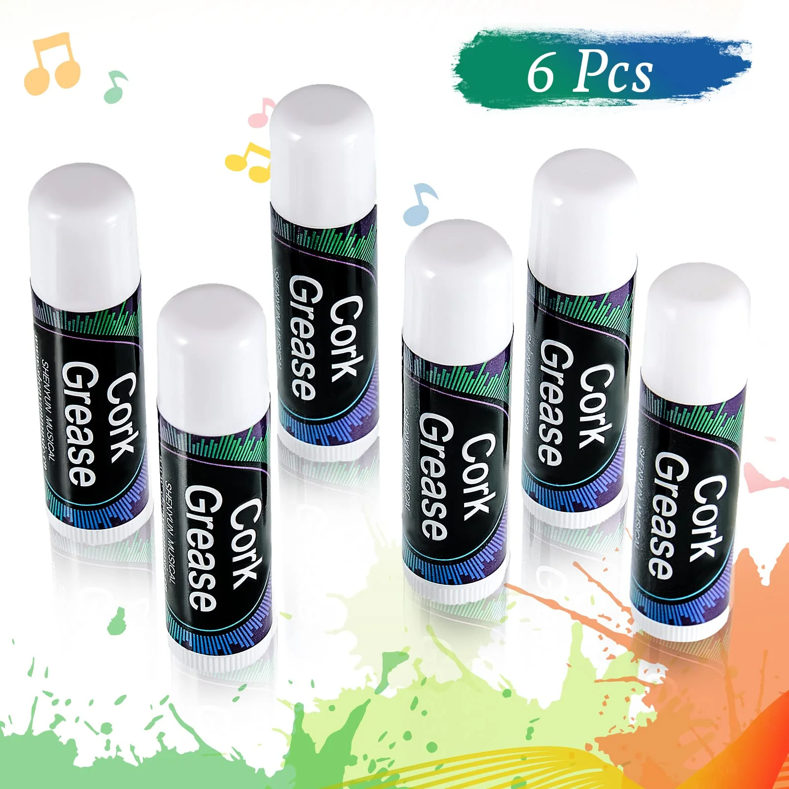 6 Pieces Cork Grease for Clarinet Flute Grease Lubricant Tube Clarinet Cleaning and Care Product Woodwind Instruments Accessory for Saxophone Clarinet Flute Supplies - Image 2