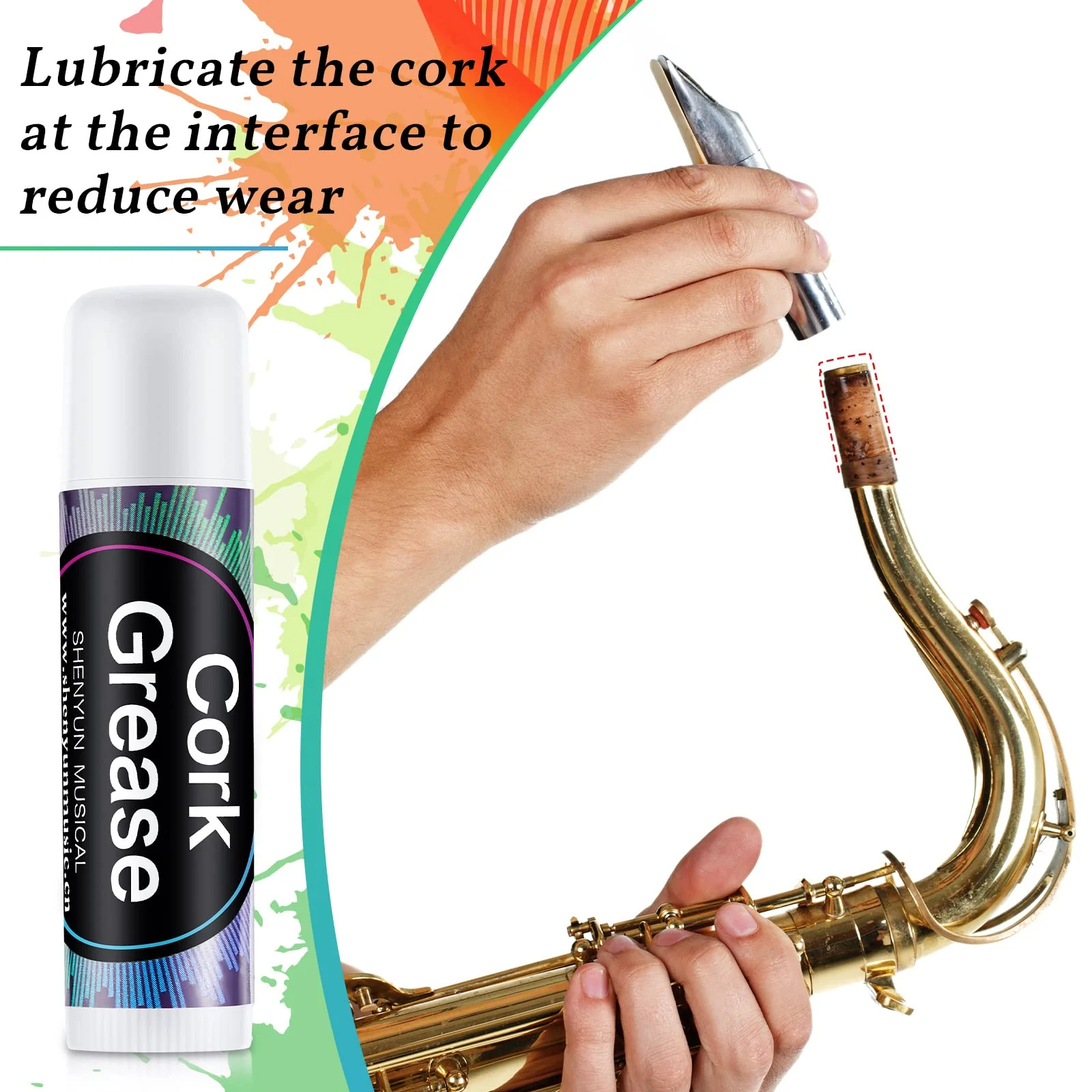 6 Pieces Cork Grease for Clarinet Flute Grease Lubricant Tube Clarinet Cleaning and Care Product Woodwind Instruments Accessory for Saxophone Clarinet Flute Supplies - Image 4