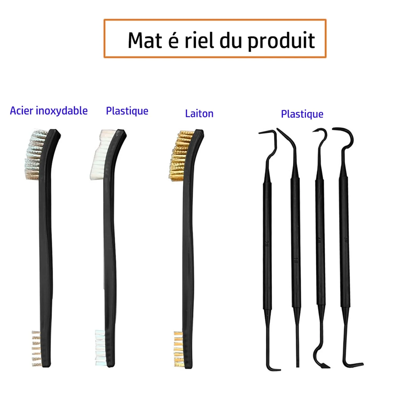 6 Pieces Metal Brush with Double Ended + 4 Pieces Cleaning Tips, Mini Metal Brushes for Cleaning Slag and Roller - Image 3