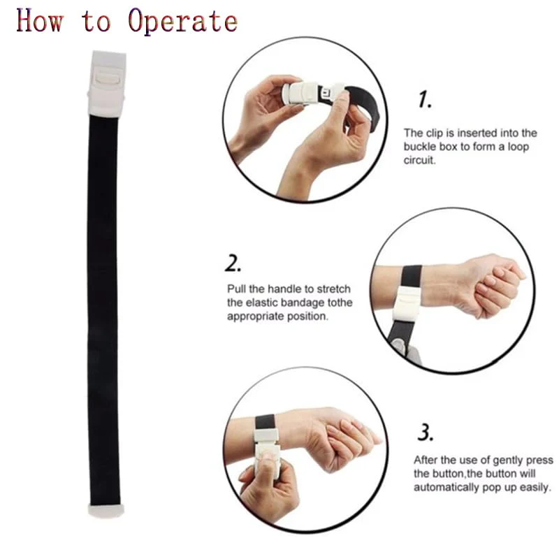 6 Pieces Storage Tube Vein Stain Tourniquet Buckle Tourniquet Bands Storage Tube Blood Removal with Buckle Dust Tape Quick Medical for Camping Hiking Fight Mountaineering Outdoor Sports - Image 4