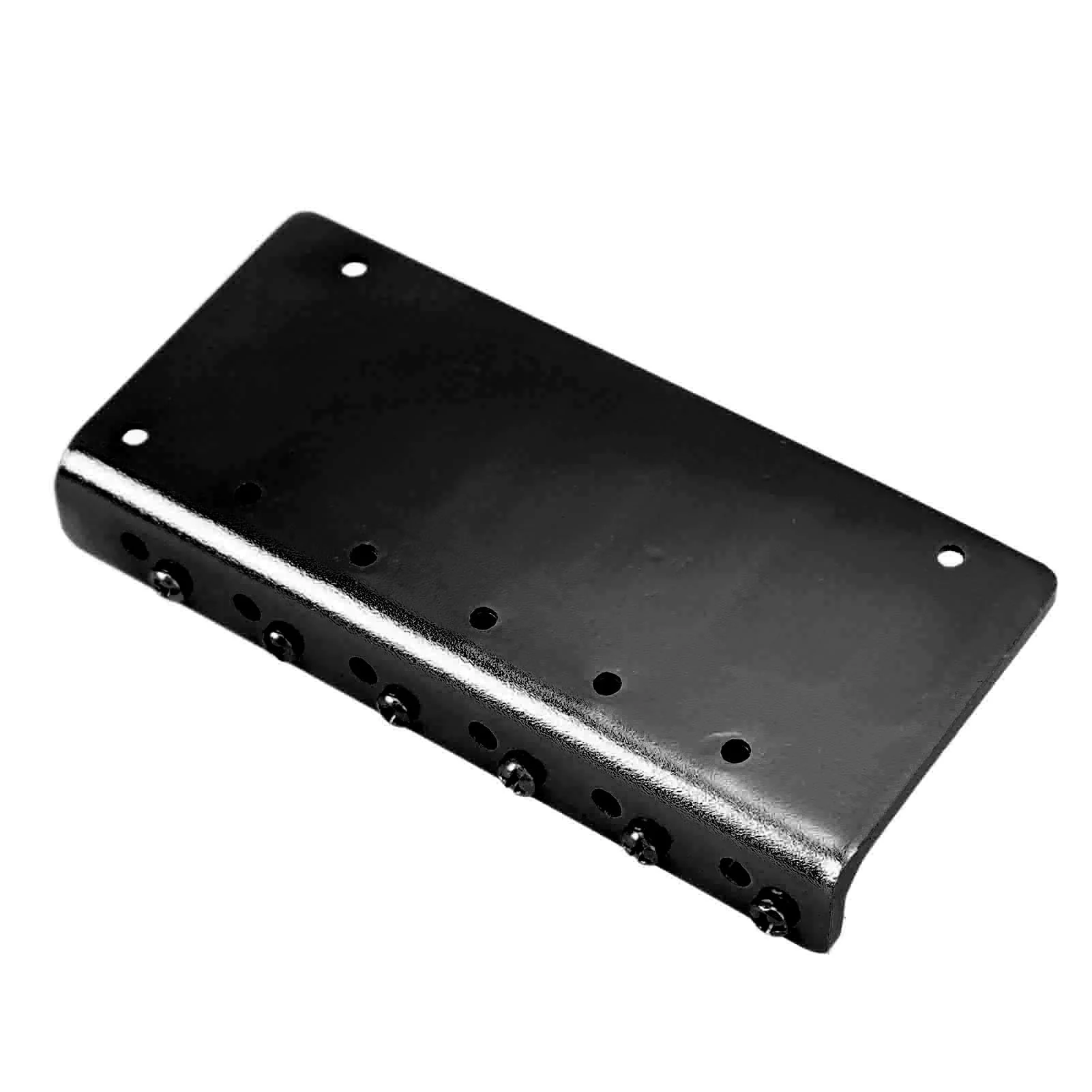 6 String Bass Bridge Hardtail Top Load Adjustable Saddles Zinc Alloy Replacement for Precision Bass Guitar Fixed Bridge Assembly Black - Image 5