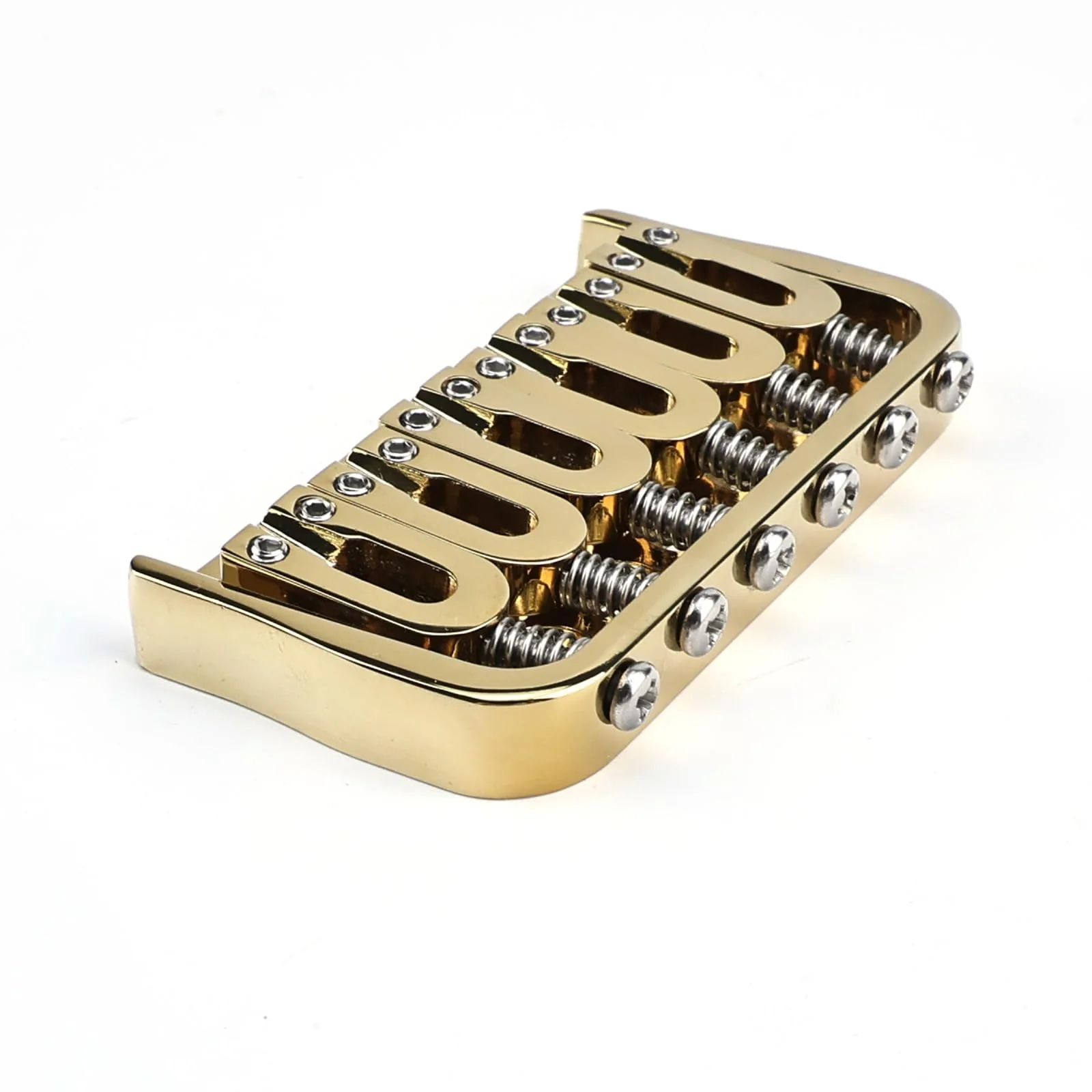 6 String Guitar Fixed Bridge 10.5mm Zinc Alloy Saddle Baseplate Electric Guitar Hardtail Bridge Compatible with Telecaster Tele Strat Style Electric Guitar Replacement Parts Gold 6 string- regular fret - Image 7