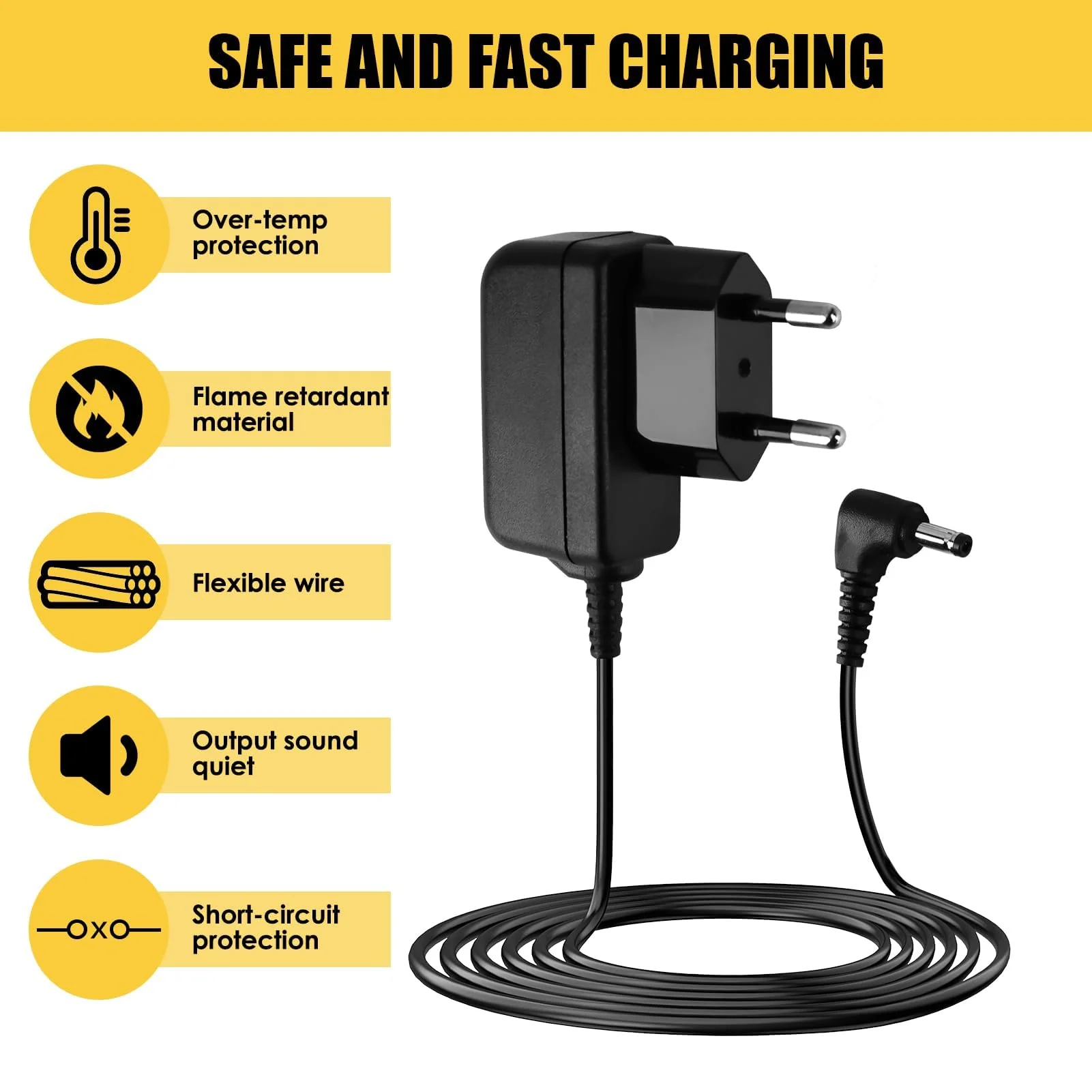 6 V Power Supply Charger for Omron Blood Pressure Monitor, AC Power Adapter Blood Pressure Monitors for Omron M7 M500 M700 M3 M5 Series, 1.4 m Replacement Power Supply Charging Cable Compatible with - Image 3