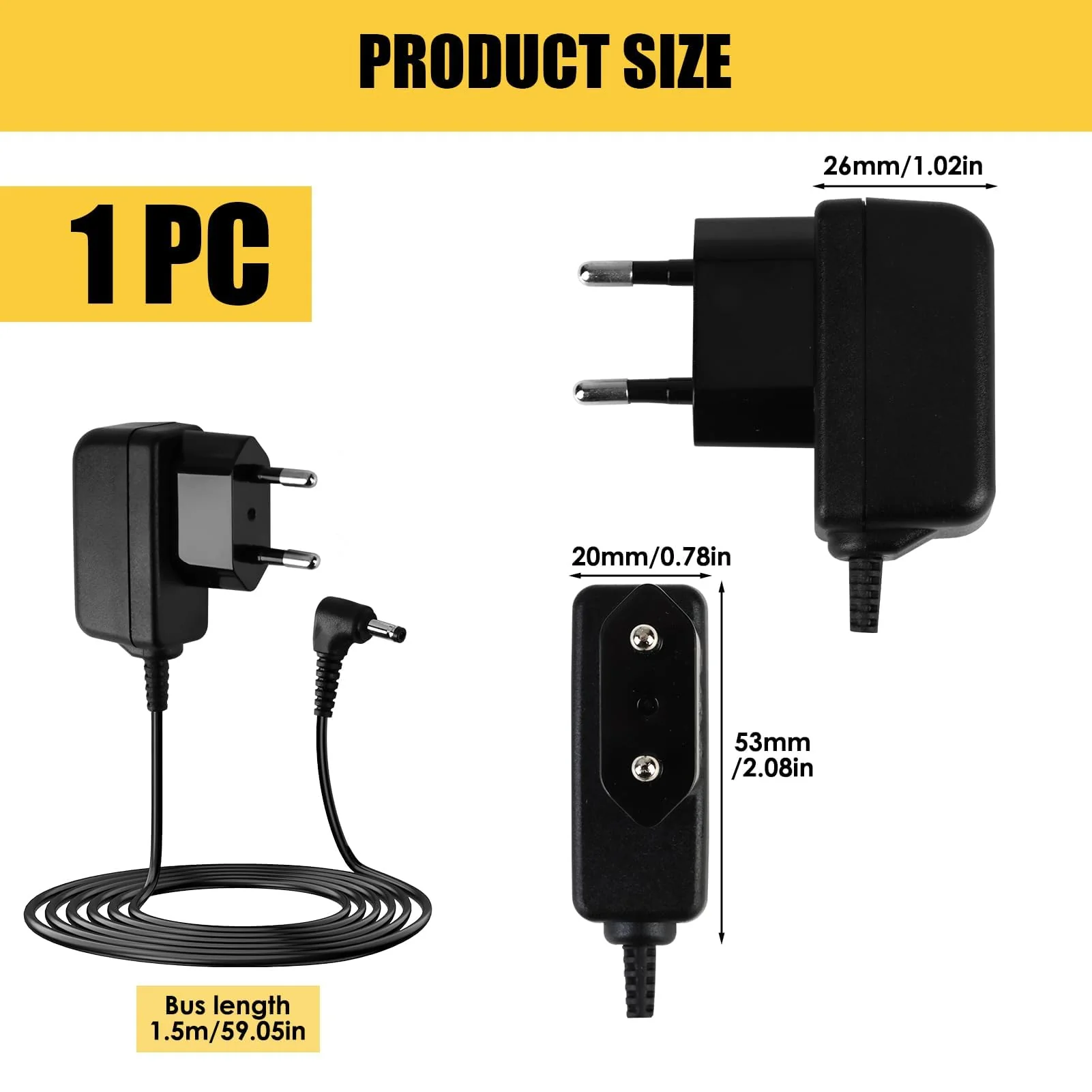 6 V Power Supply Charger for Omron Blood Pressure Monitor, AC Power Adapter Blood Pressure Monitors for Omron M7 M500 M700 M3 M5 Series, 1.4 m Replacement Power Supply Charging Cable Compatible with - Image 5