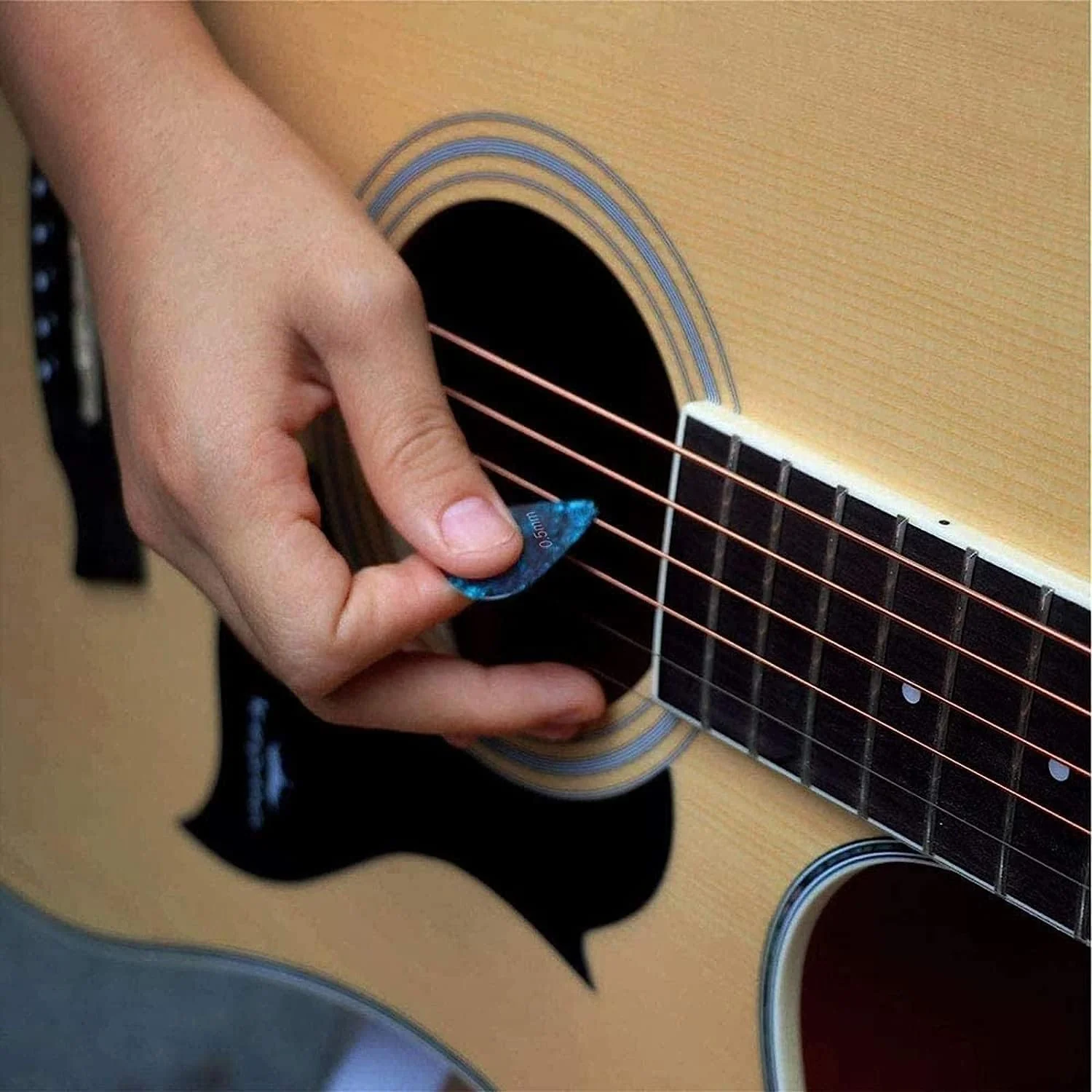 60 Pack Guitar Picks with Organizer Storage Box, 0.5 0.58 0.75 0.84 1.0 1.2mm Includes Thin Medium Heavy Thickness & Variety Colorful Celluloid Plectrums for Bass Electric Acoustic Guitars Ukulele - Image 8