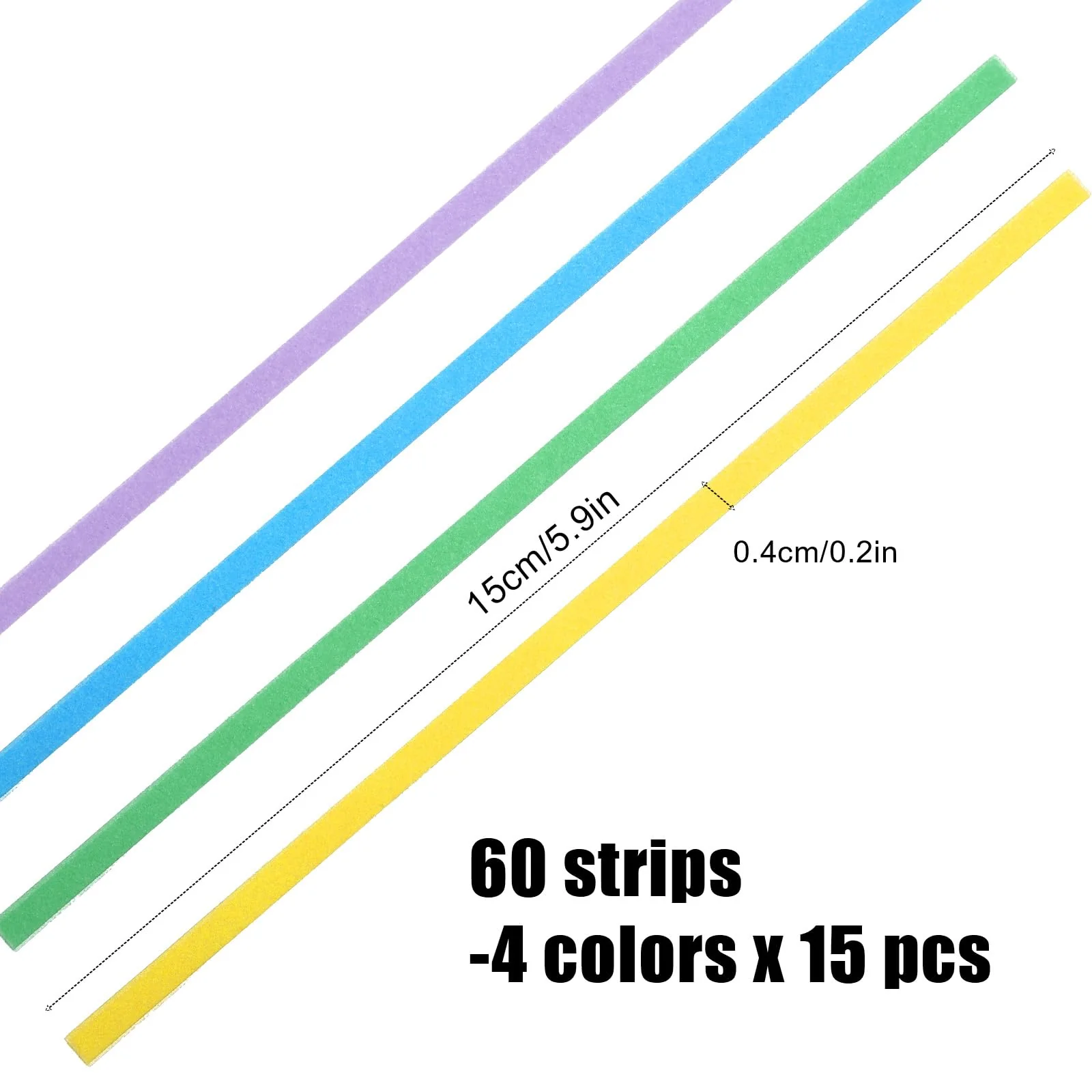 60 Pcs Dental Polishing Strips Teeth Sanding Grinding Tool Universal Dental Abrasive Strips Teeth Polishing Finishing 4mm x 150mm Finishing Tooth File for Oral Care Cleaning Gloss Contouring 60 - Image 2