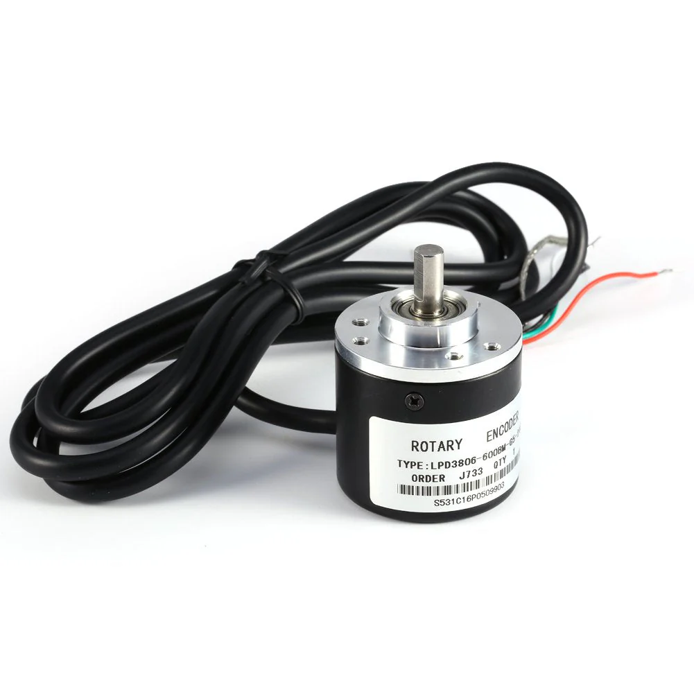 600P/R Rotary Encoder, 6 mm, Photoelectric Incremental Rotary Encoder, 5V-24V, AB 2 Phase Shaft Switch, Rotary Encoder - Image 2