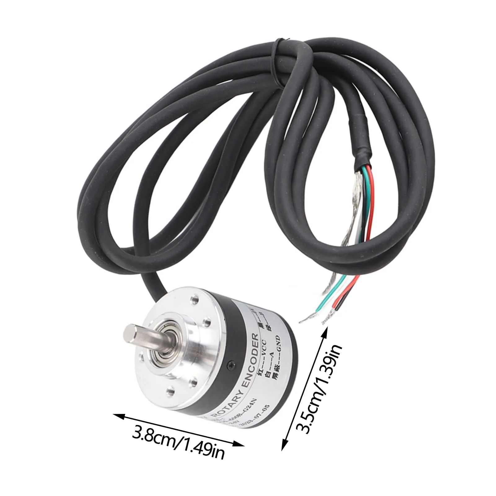600P/R Rotary Encoder, 6 mm, Photoelectric Incremental Rotary Encoder, 5V-24V, AB 2 Phase Shaft Switch, Rotary Encoder - Image 3