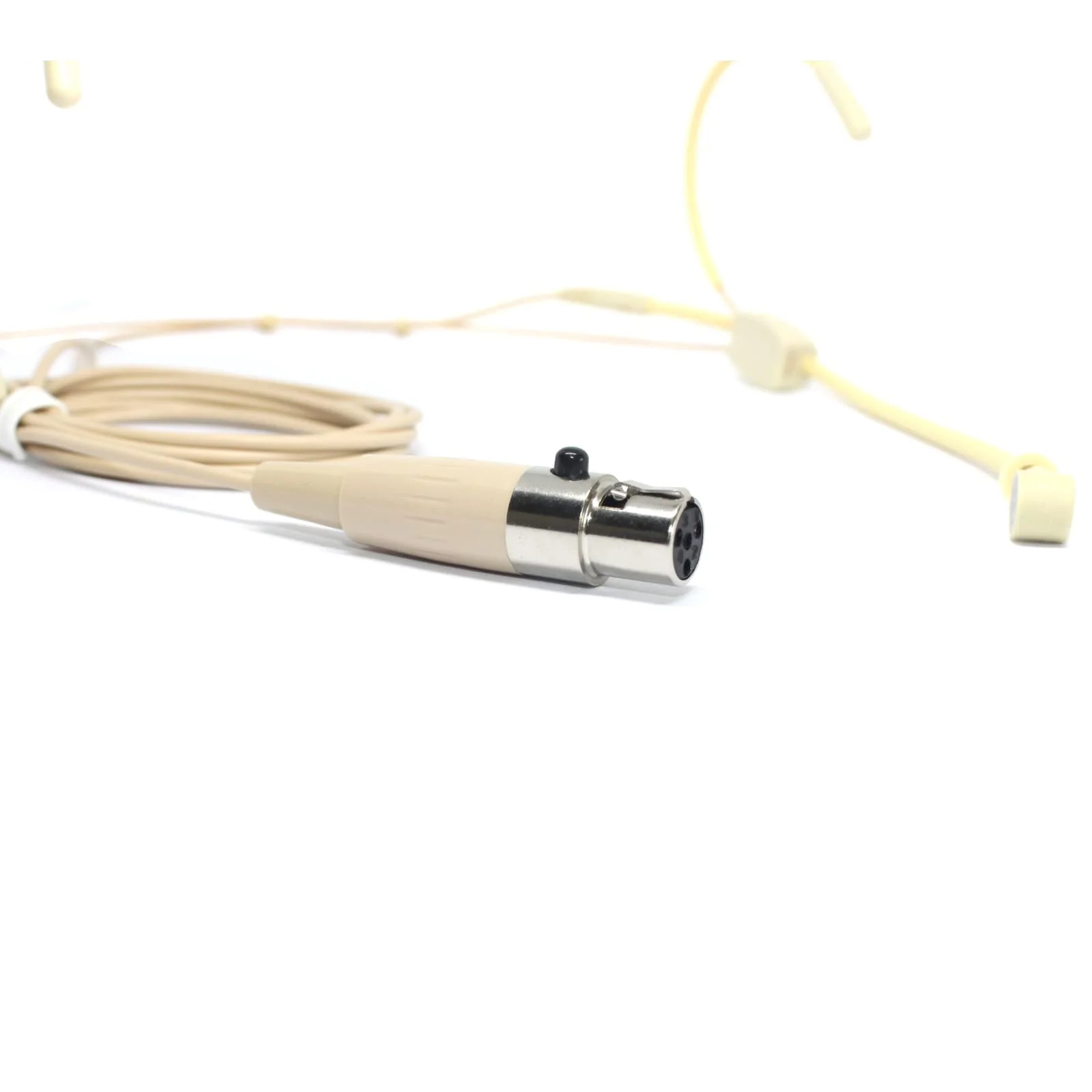 6028 Headset Microphone Headworn Condenser Mic for Shure Wireless System Bodypack Transmitter,Beige - Uni-Directional - Image 2