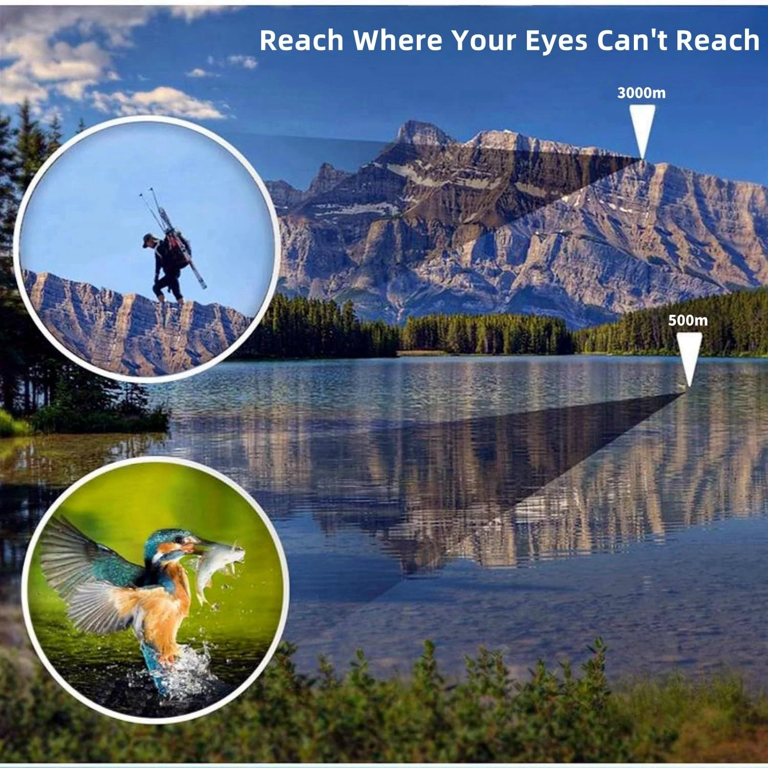 60x60 Compact Binoculars for Adult with Low Light Vision,BAK4 Prism FMC Lens HD Professional Waterproof,High Powered Easy Focus,for Bird Watching,Hunting,Traveling,Sightseeing - Image 6