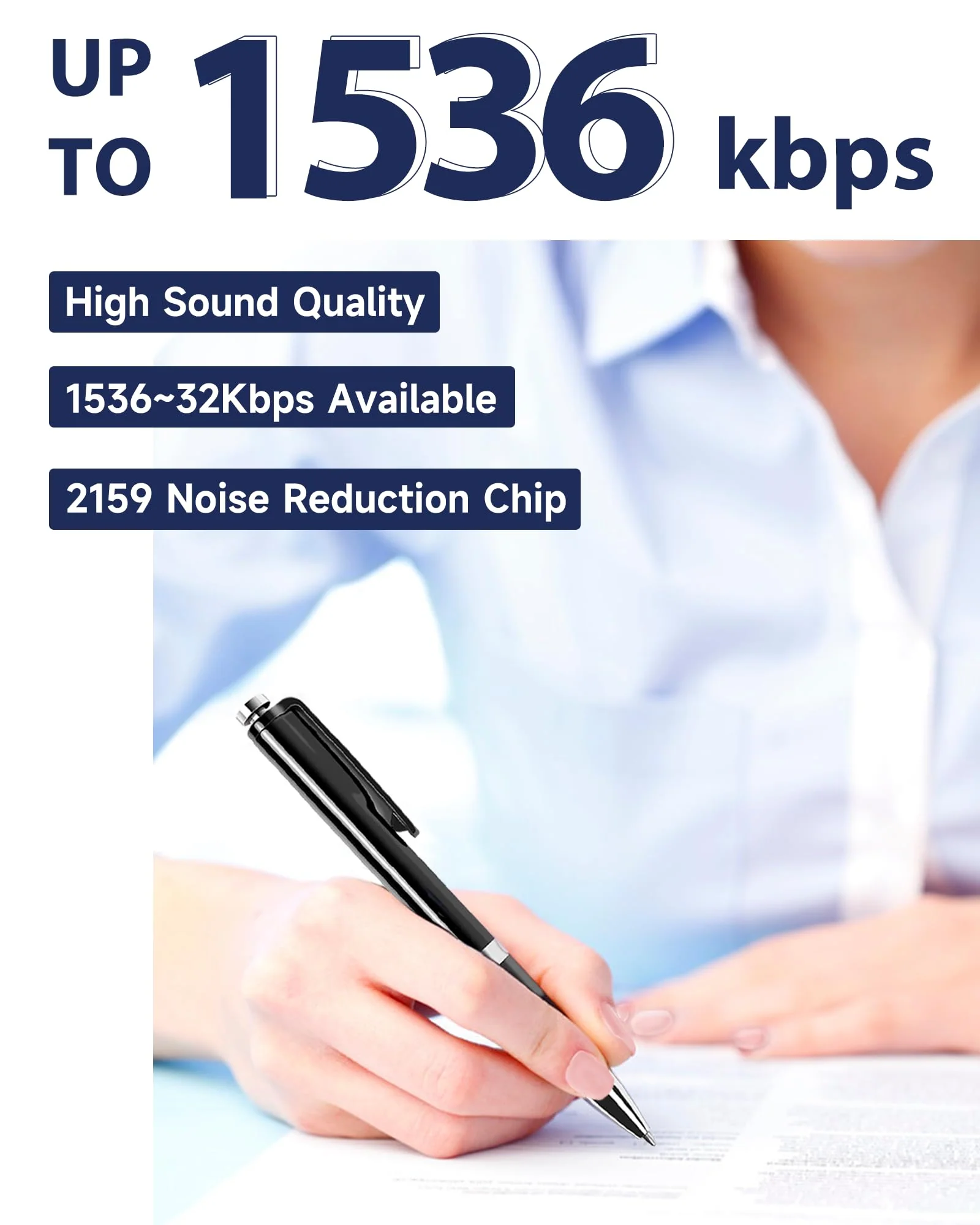 64GB Digital Voice Recorder - (4000 Hours) XIXITPY Voice Recorder with AI Noise Reduction, Voice Activated Recorder for Study Lecture Interview Course 64GB - Image 3