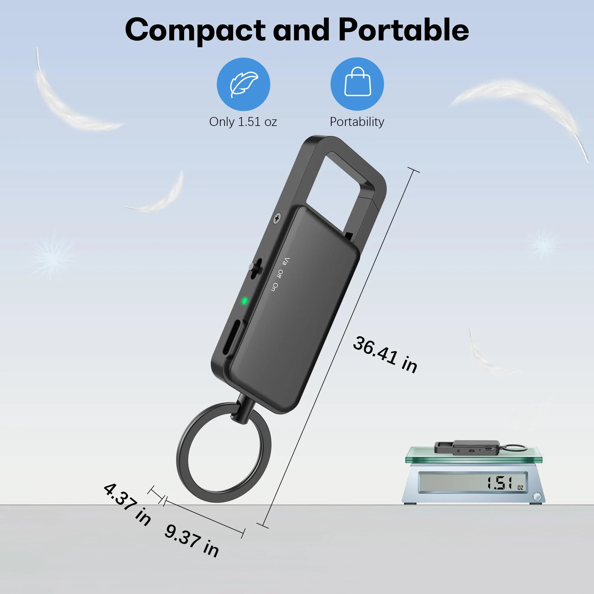 64GB Digital Voice Recorder with Playback – Portable Audio Recorder with Voice Activation, Noise Reduction, Long Battery Life – for Lectures, Meetings, Notes, Interviews - Image 5